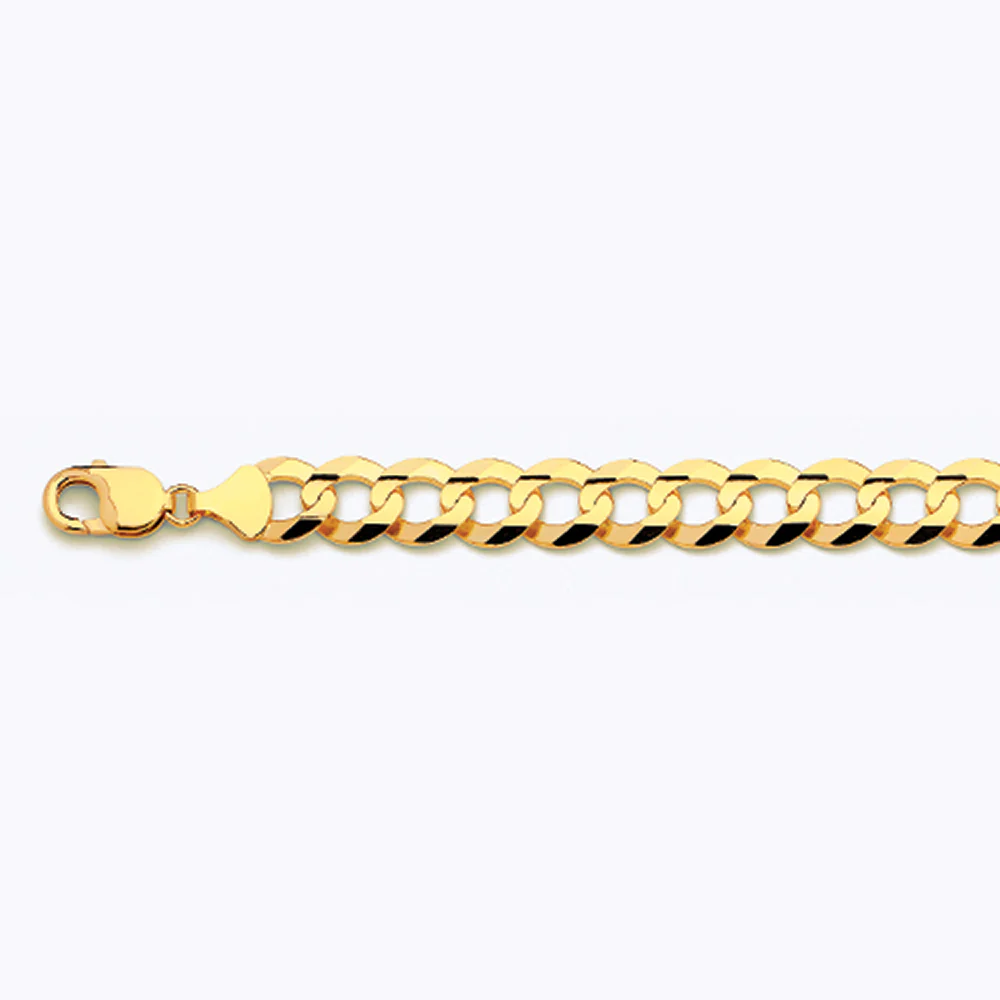 12mm Solid Cuban Curb Chain - 14k Gold - Image 3