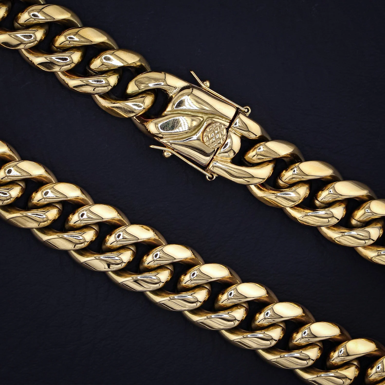 18mm Miami Cuban Chain - Gold - Image 2