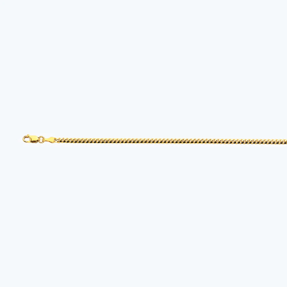 2.5mm Solid Miami Cuban Chain - 14k Gold - Image 2