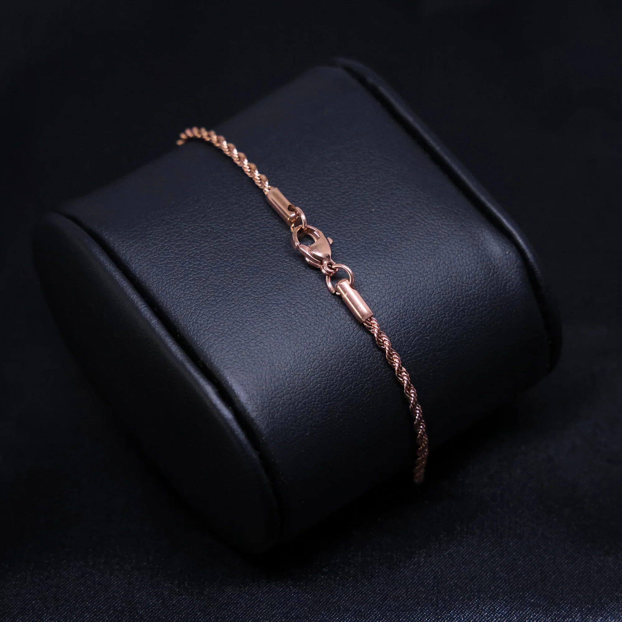 2mm Rope Bracelet - Rose Gold - Image 2