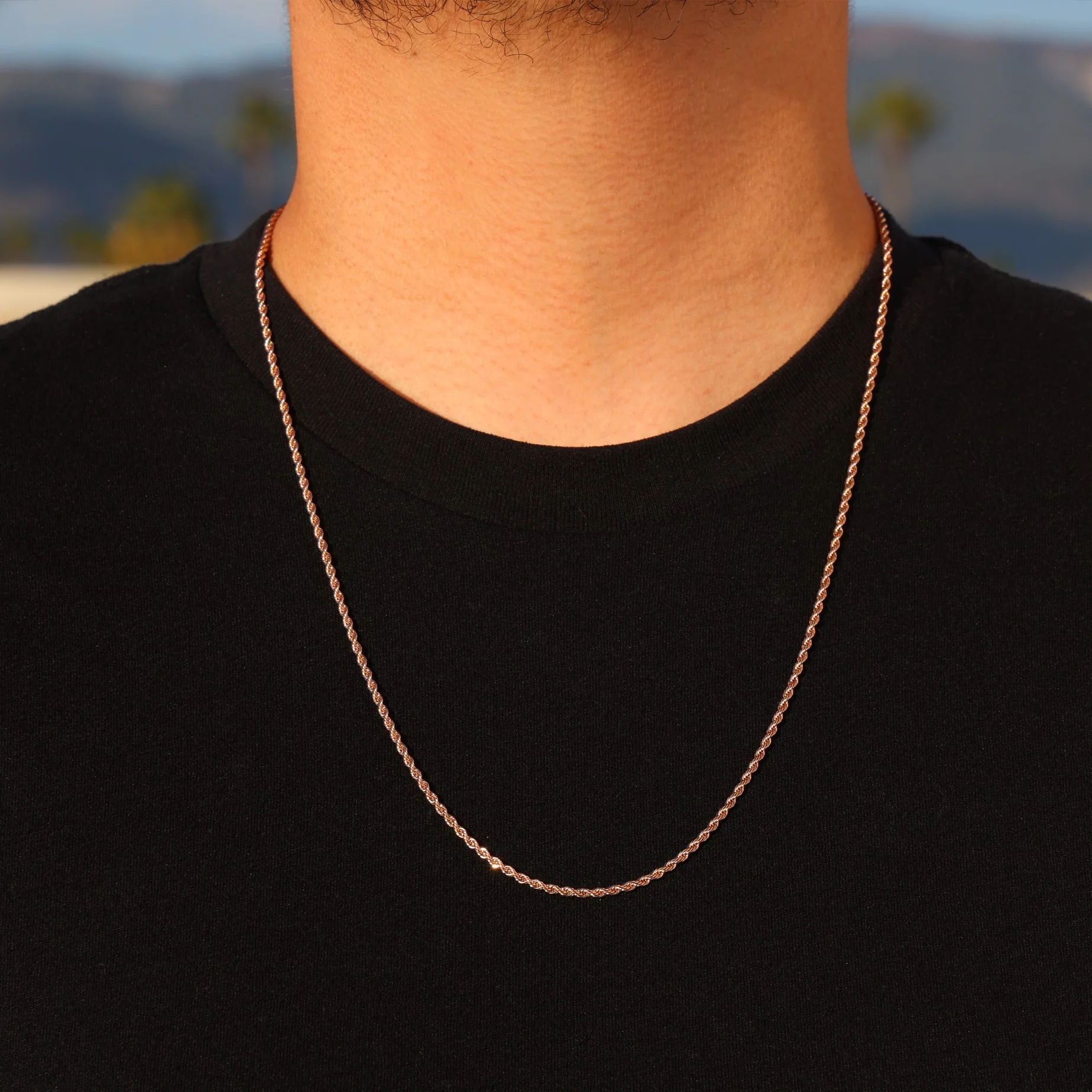 2mm Rope Chain - Rose Gold - Image 2
