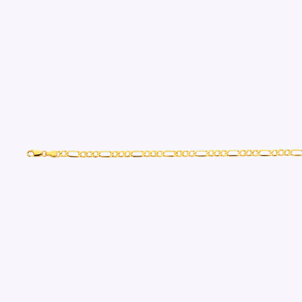 3.5mm Hollow Figaro Chain - 14k Gold - Image 2