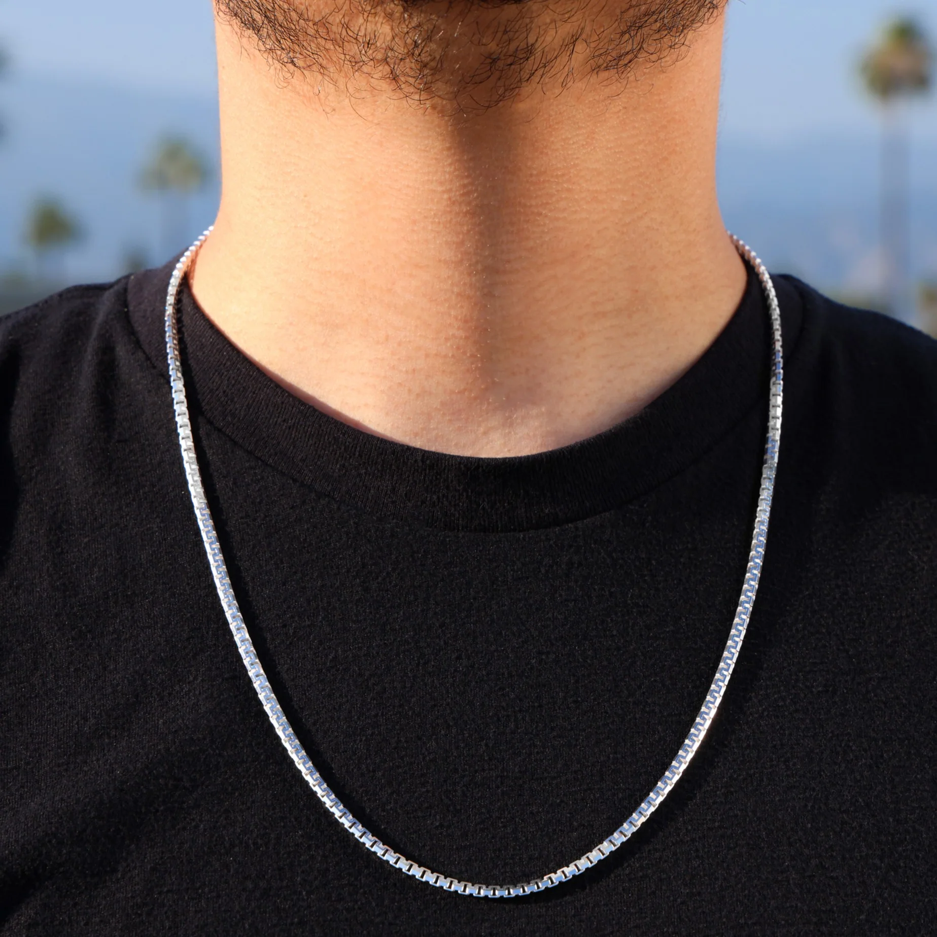 3mm Aztec Link Chain - 925 Silver