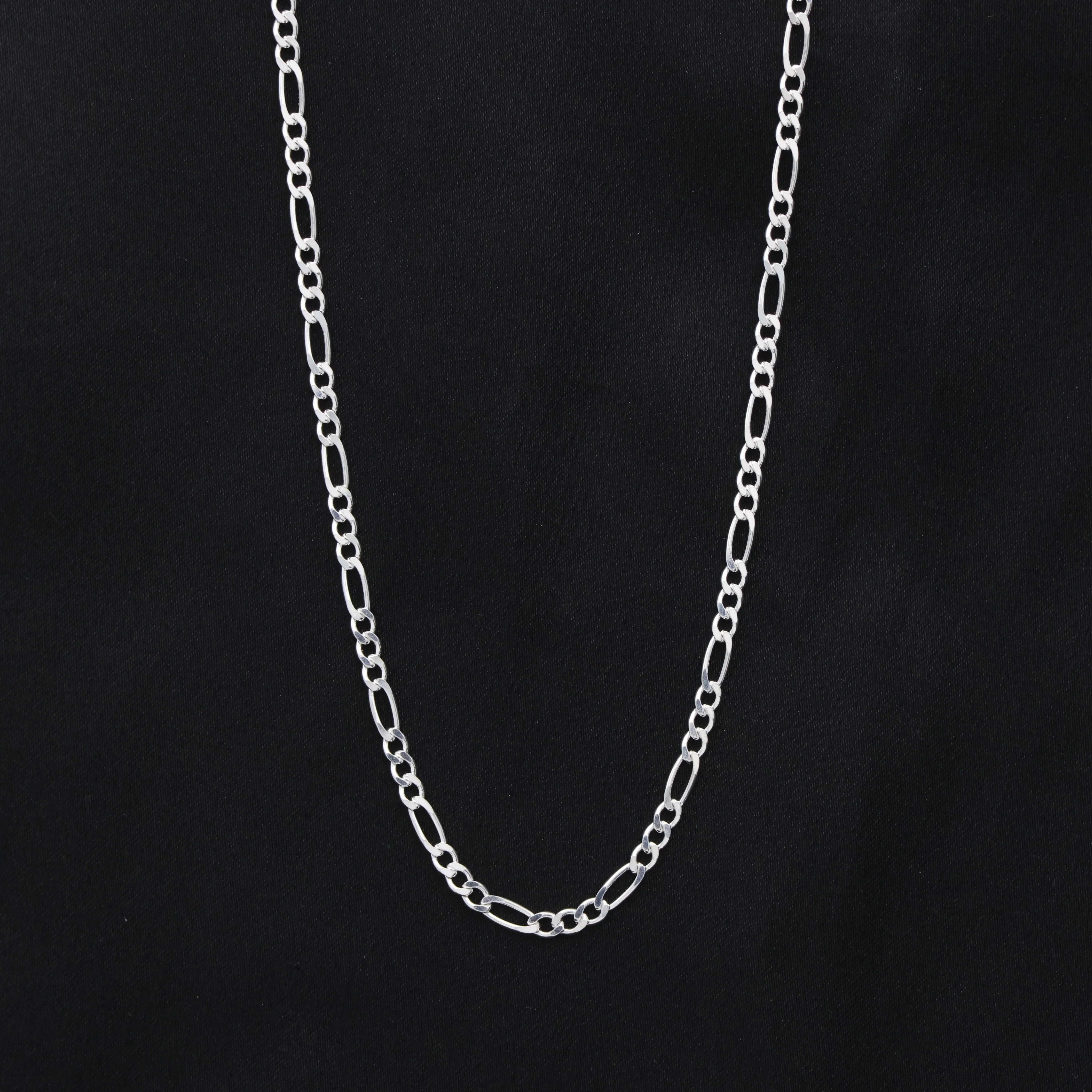 3mm Figaro Necklace - 925 Silver