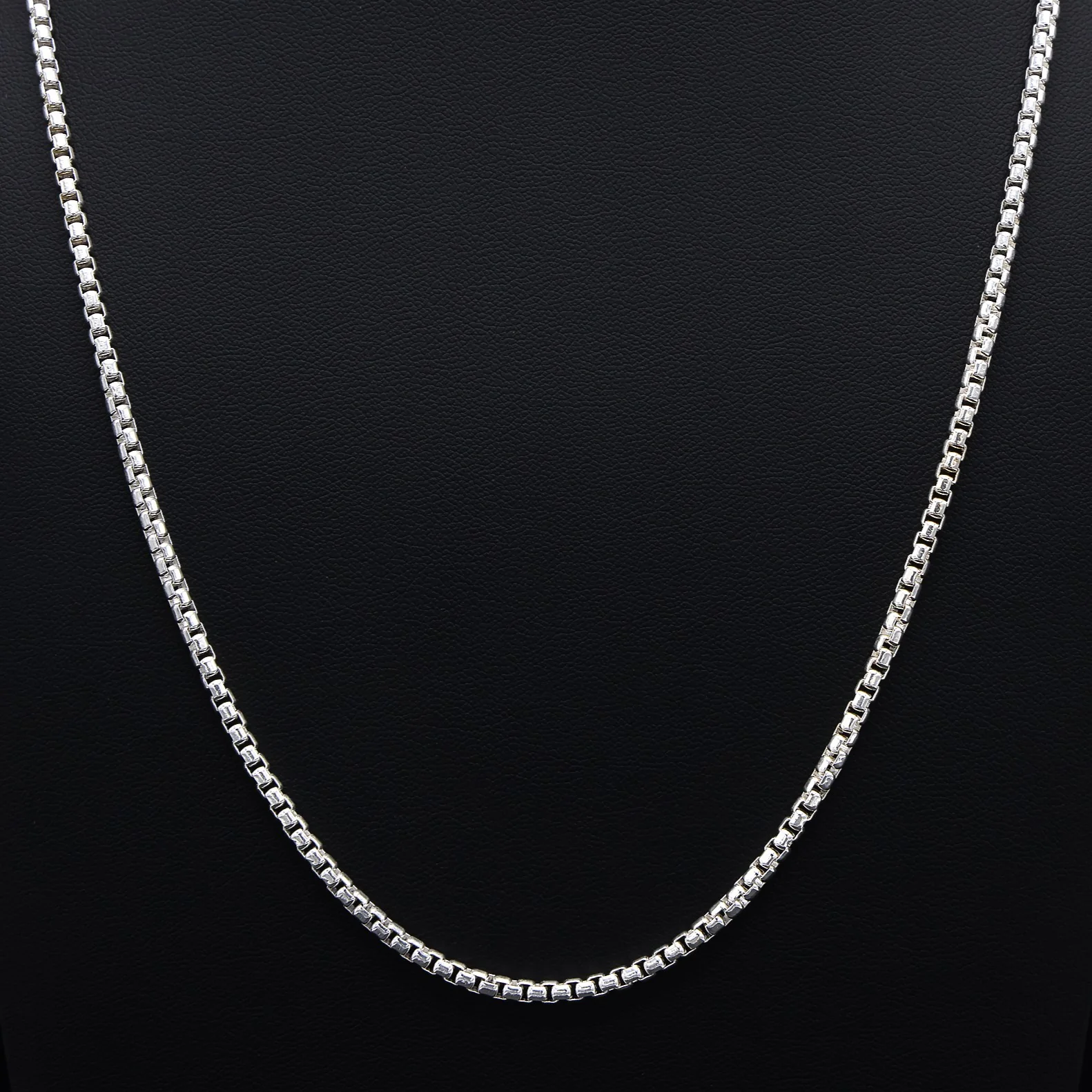 3mm Round Box Chain - 925 Silver
