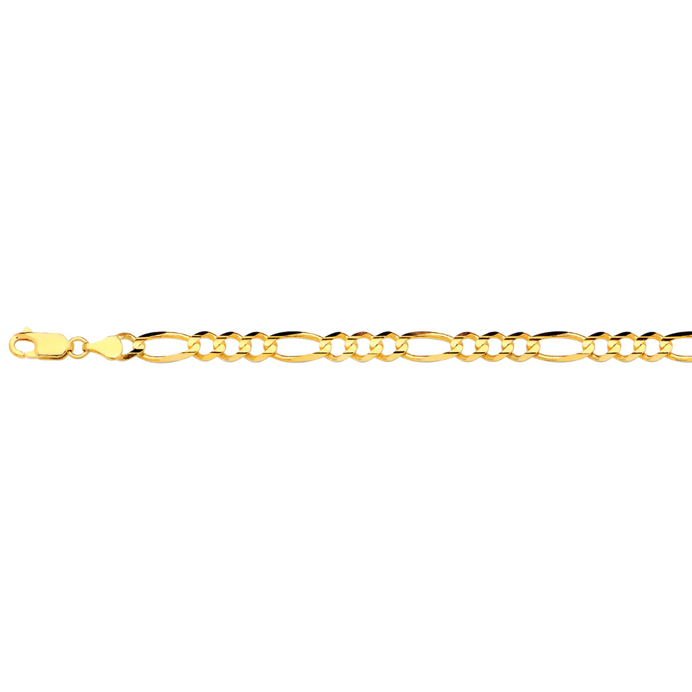 5.5mm Solid Figaro Chain - 14k Gold - Image 2