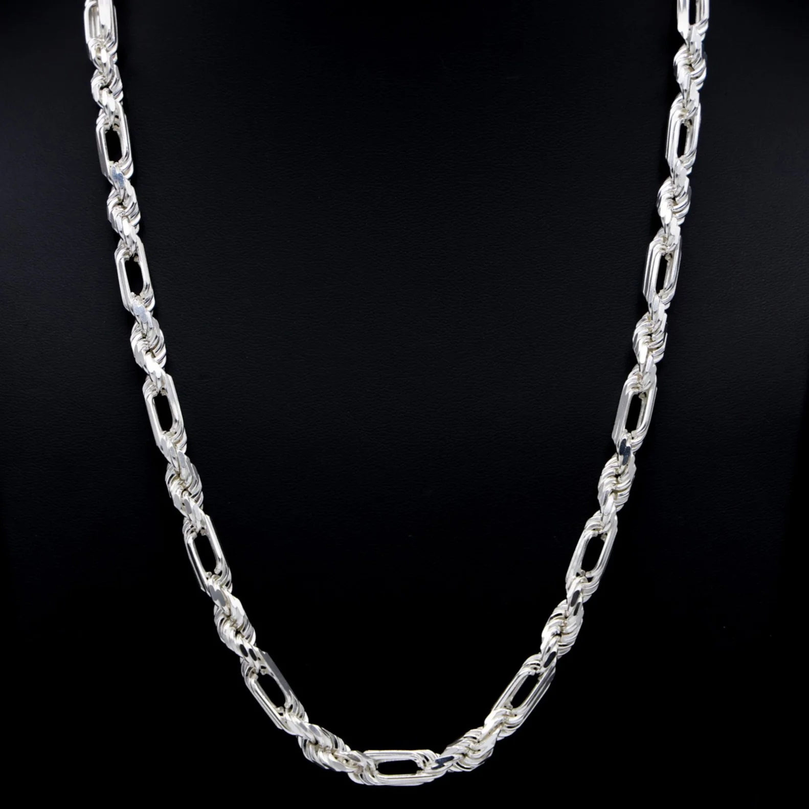 5mm Figarope Chain - 925 Silver