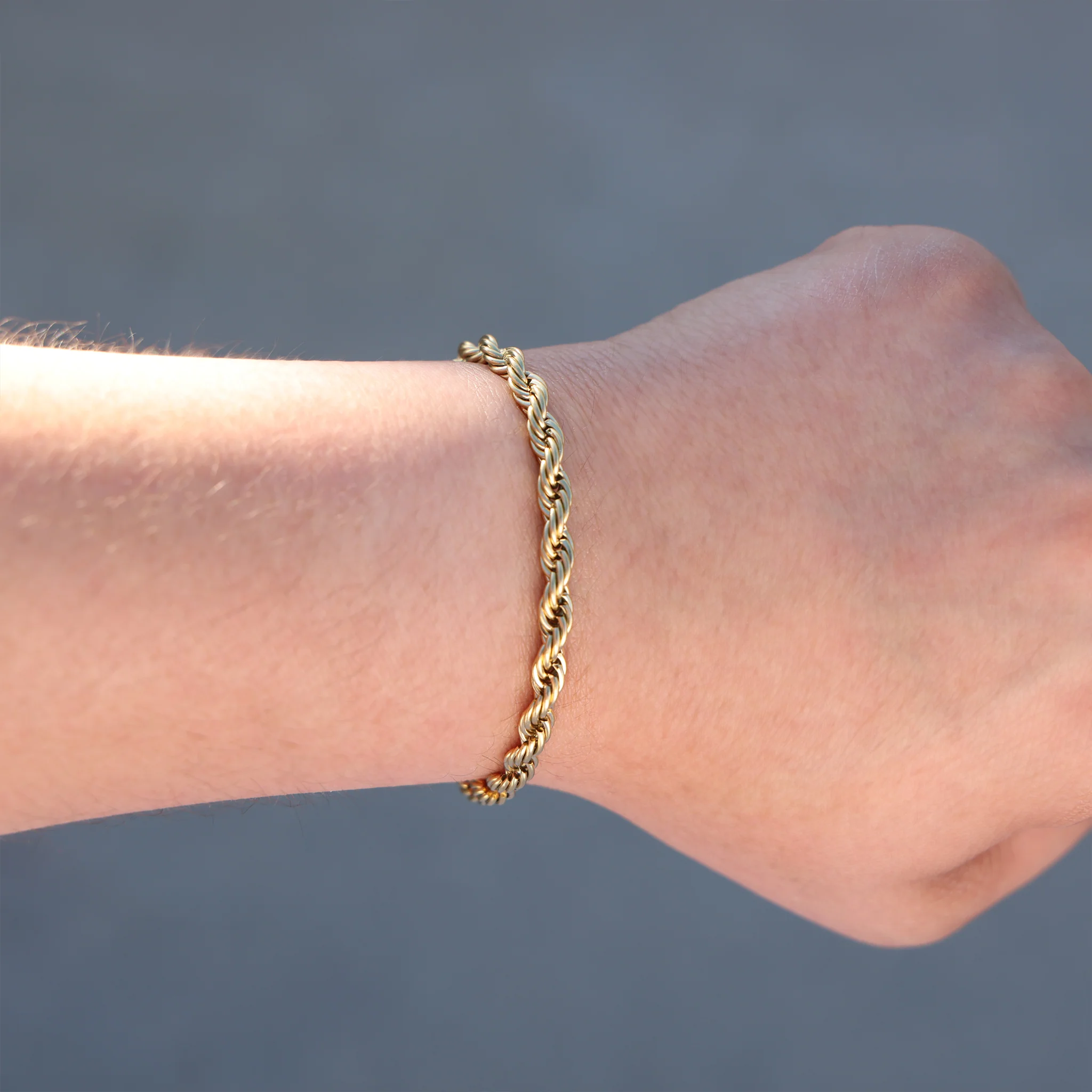 5mm Rope Bracelet - Gold - Image 2