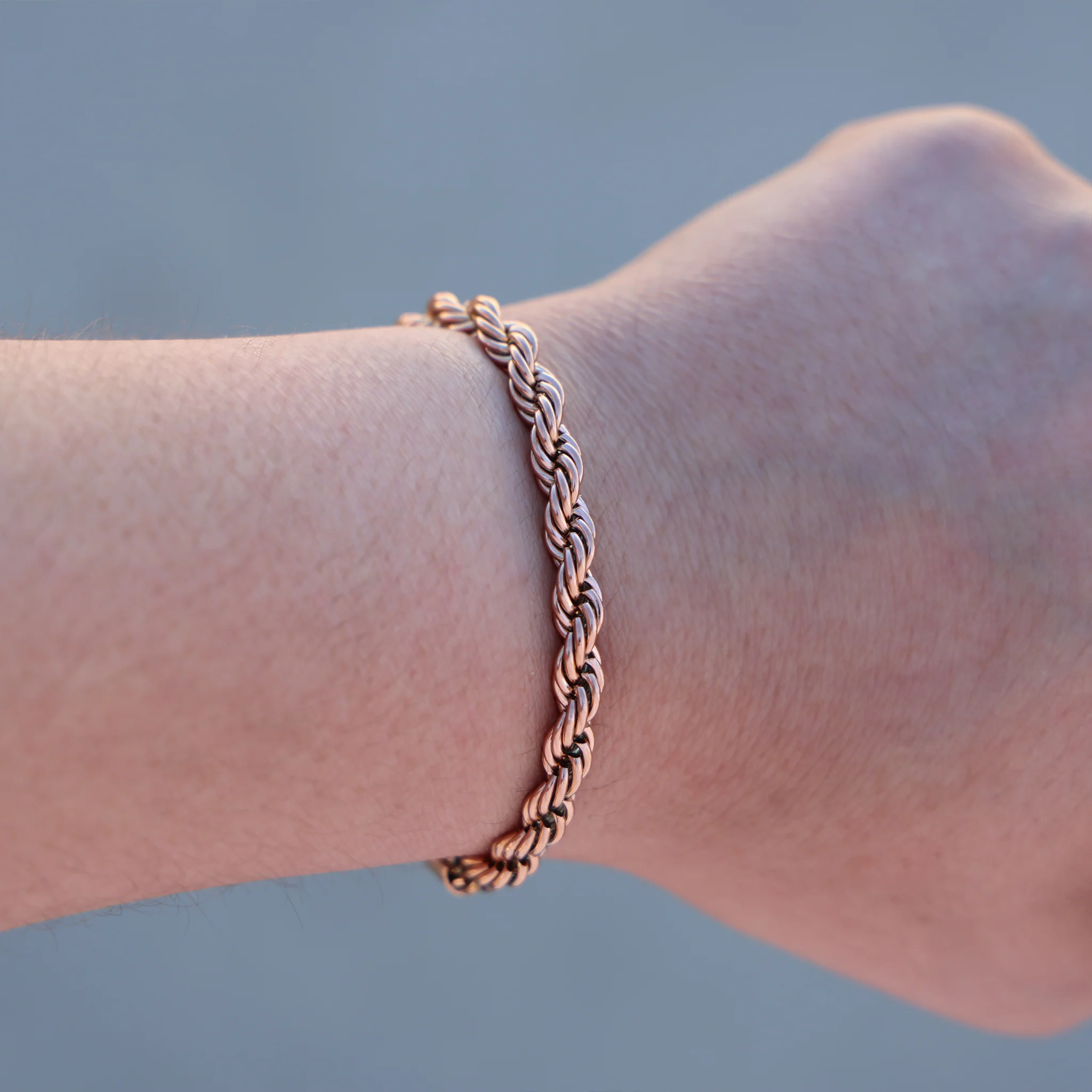 6mm Rope Bracelet - Rose Gold