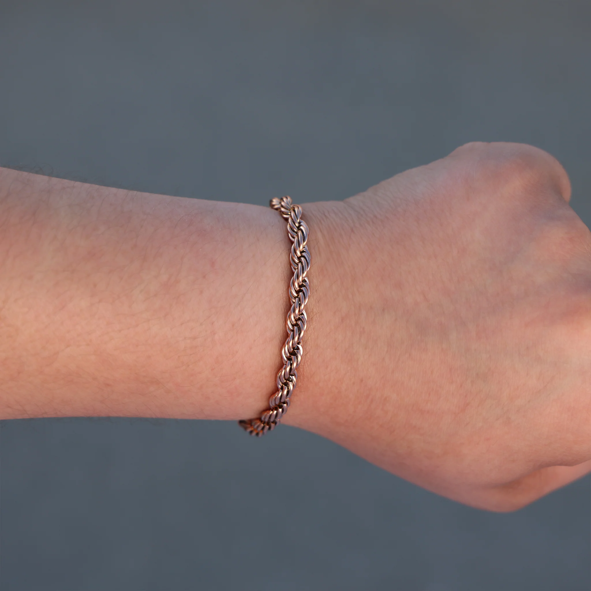 6mm Rope Bracelet - Rose Gold - Image 2