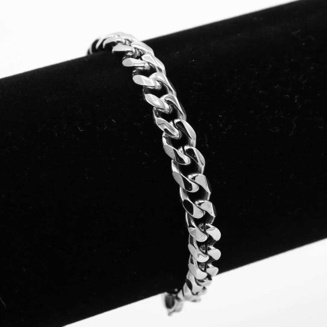 7mm Cuban Curb Bracelet - Premium 316L Stainless - Image 5