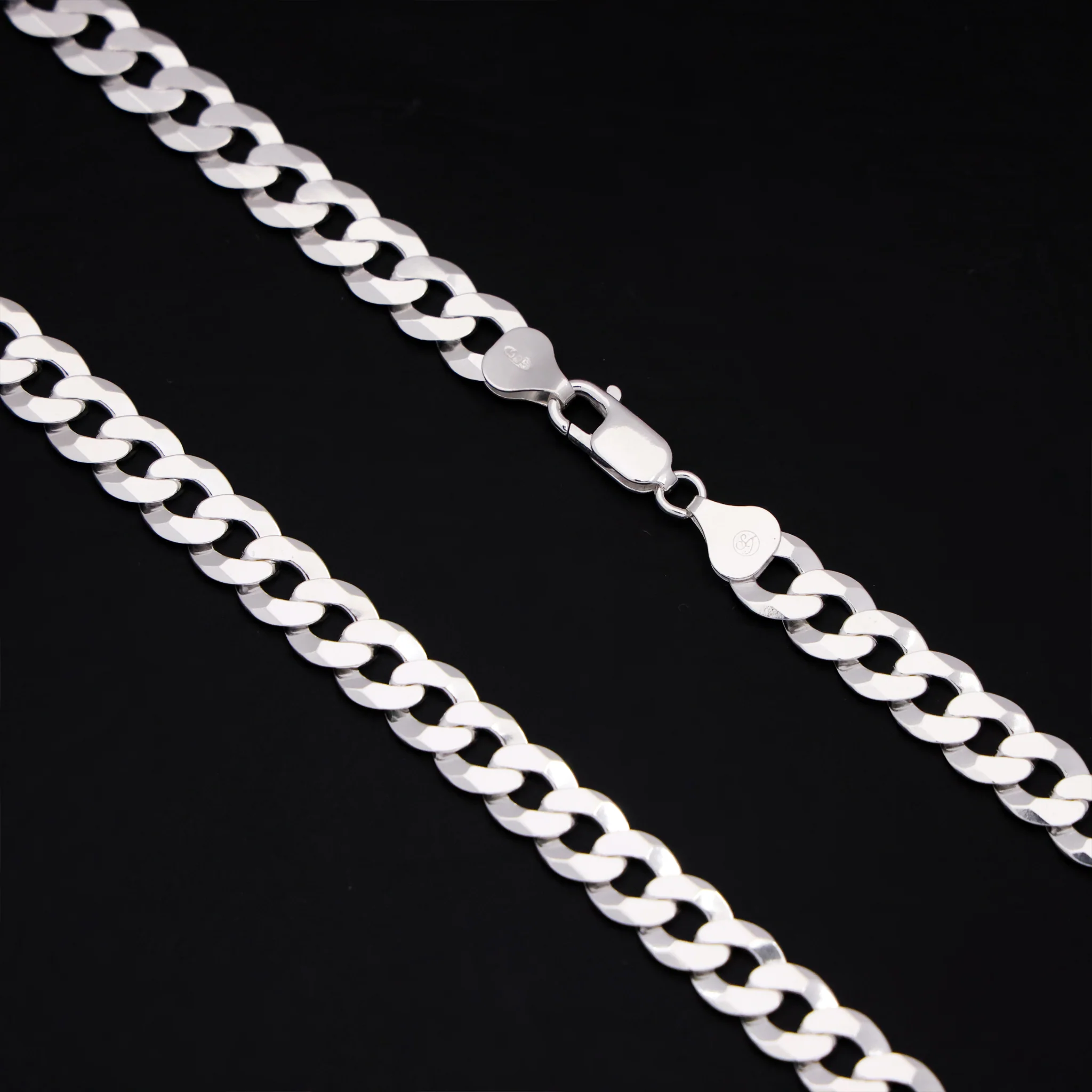7mm Cuban Chain - 925 Silver - Image 3
