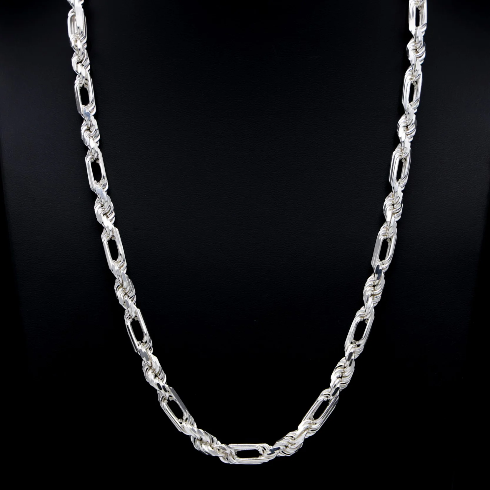 7mm Figarope Chain - 925 Silver - Image 2