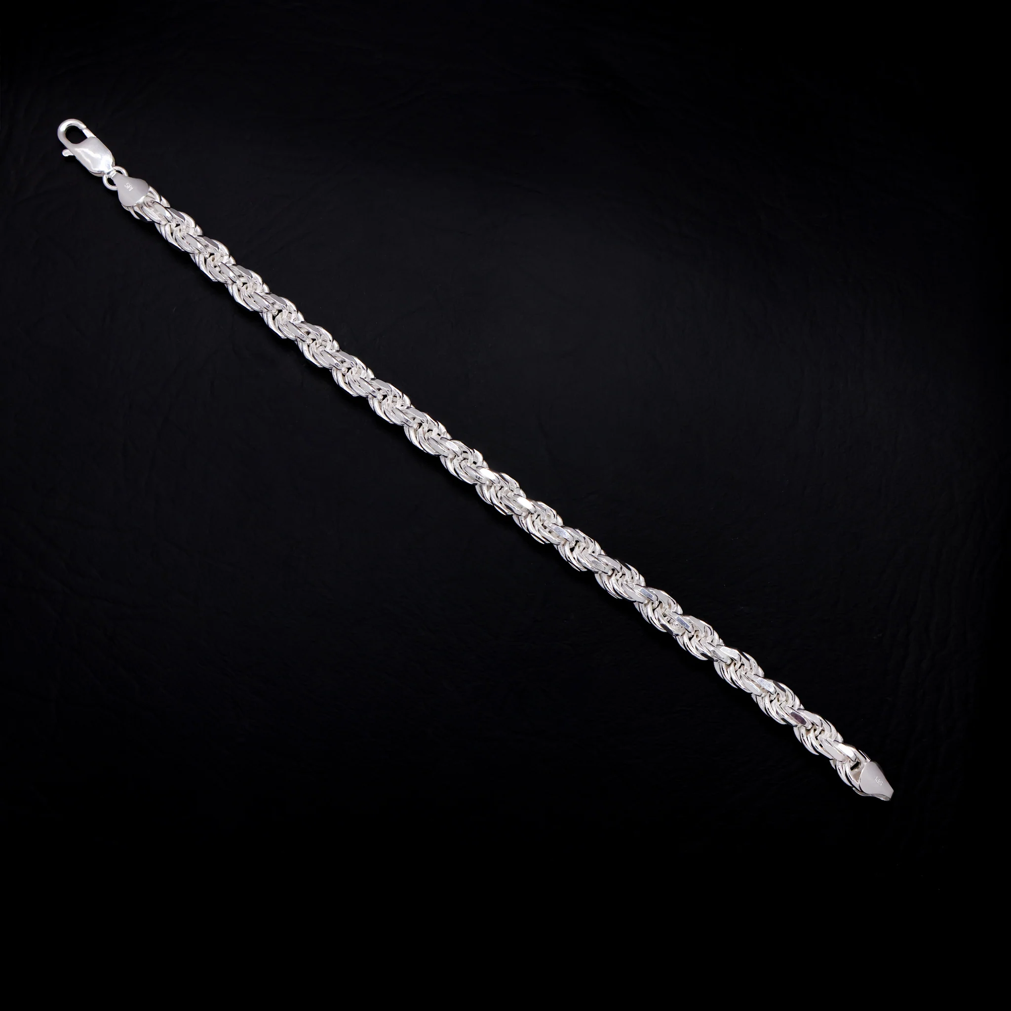 7mm Rope Bracelet - 925 Silver - Image 2