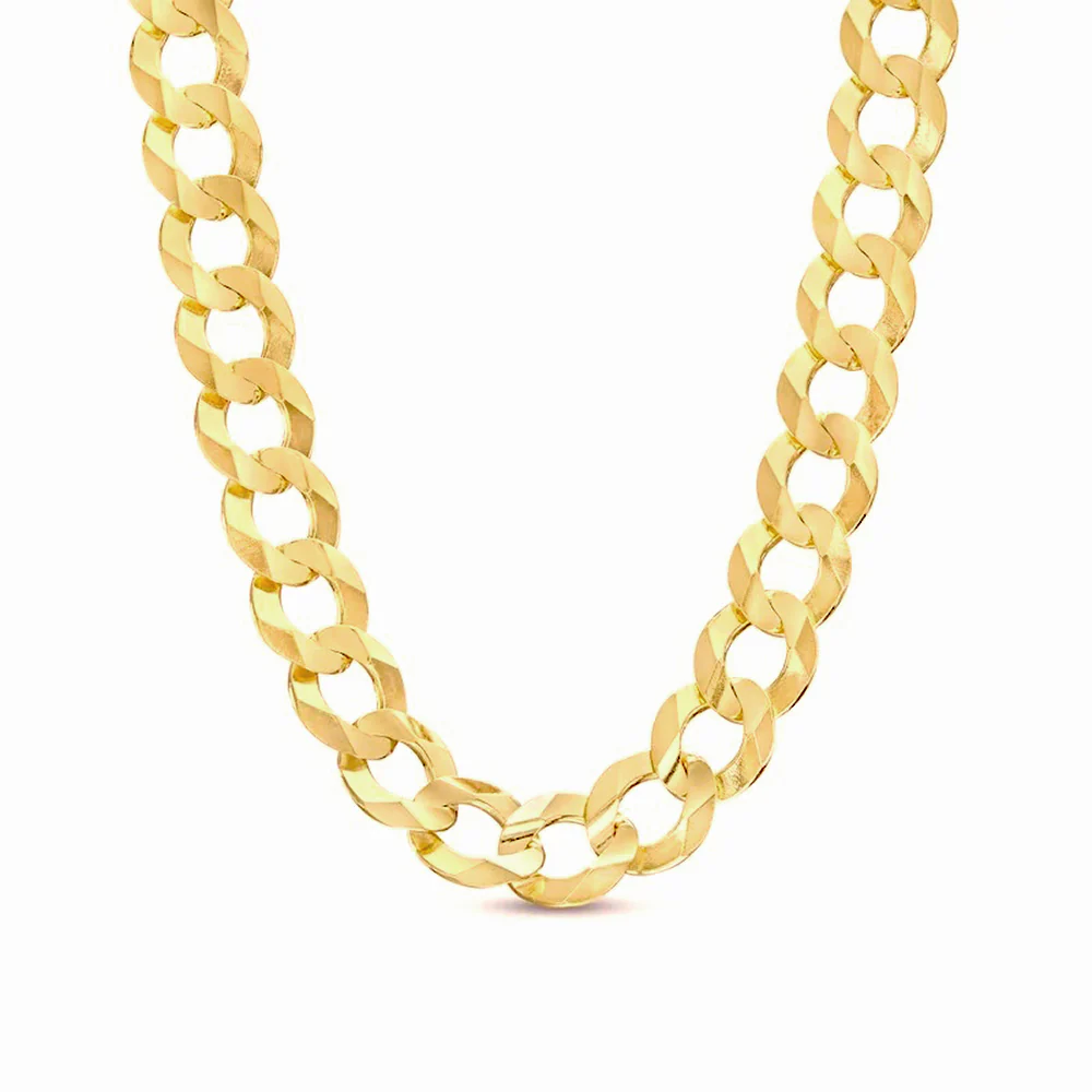 7mm Solid Curb Chain - 14k Gold - Image 2
