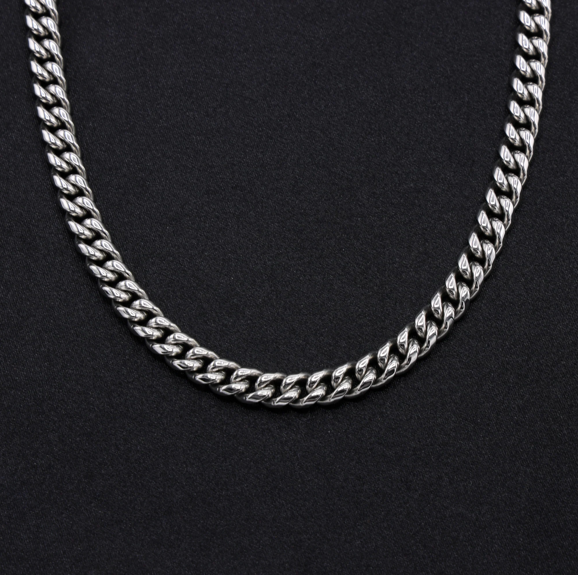 8mm Miami Cuban Chain (Iced Out Clasp) - Premium 316L Stainless - Image 2