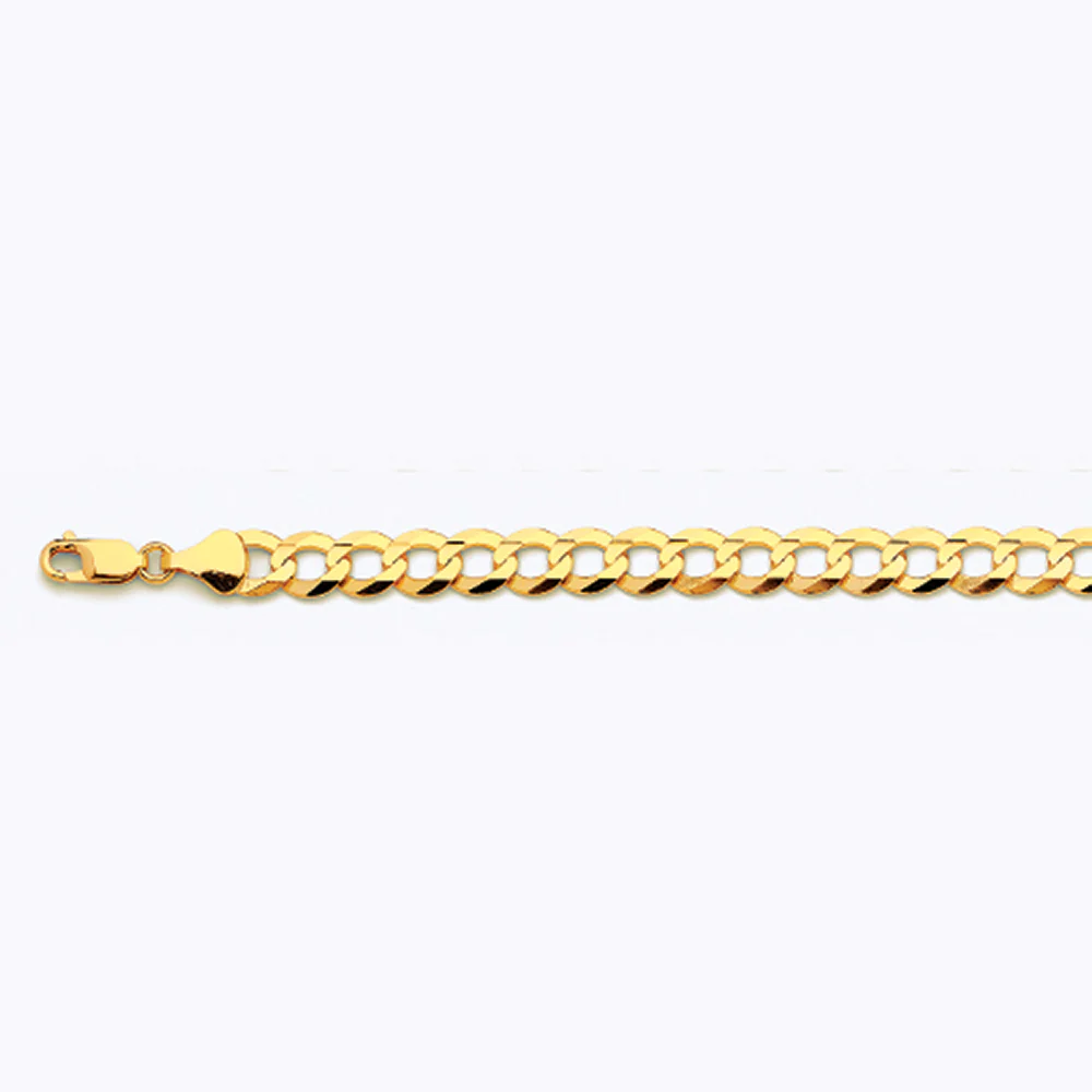8mm Solid Curb Chain - 14k Gold - Image 3