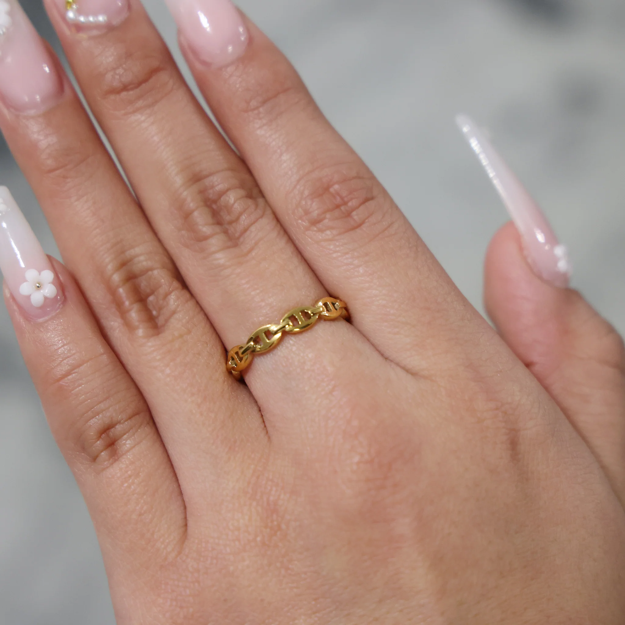Coffee Bean Ring - Gold - Image 2