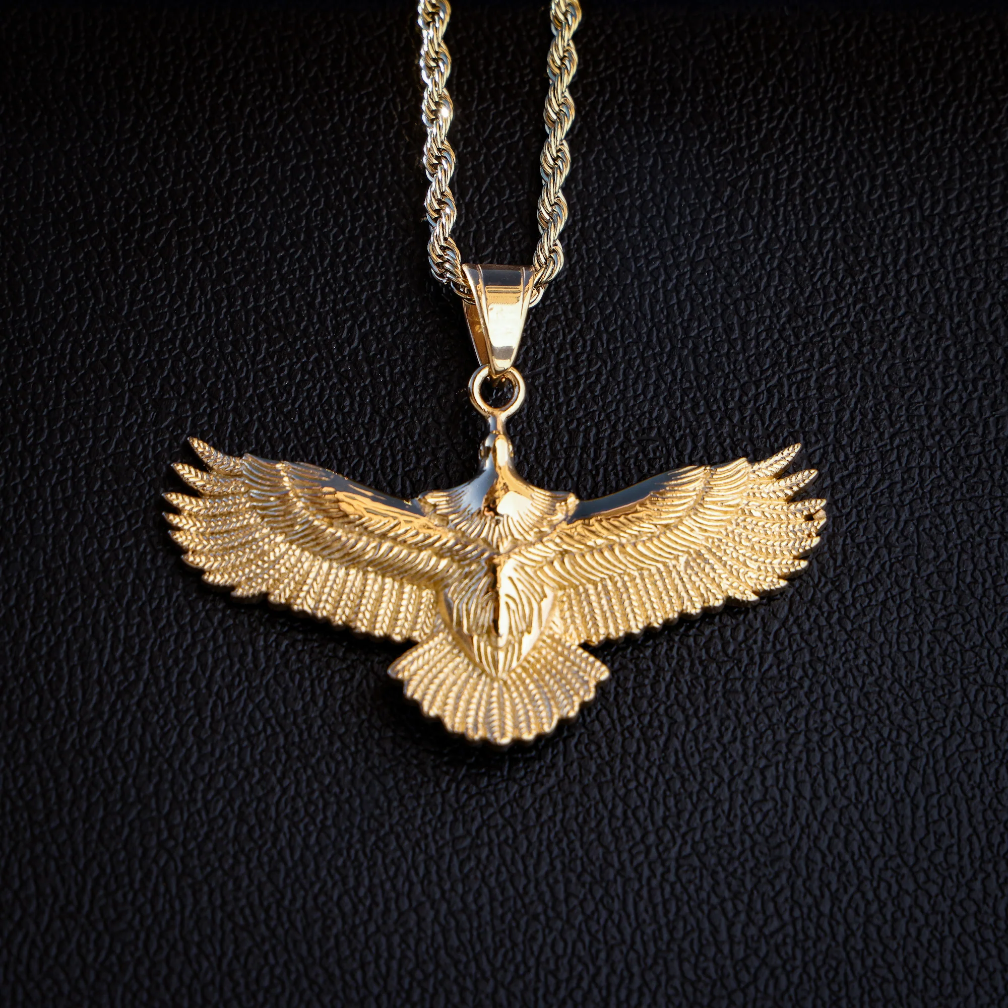 Flying Eagle Pendant - Gold - Image 2