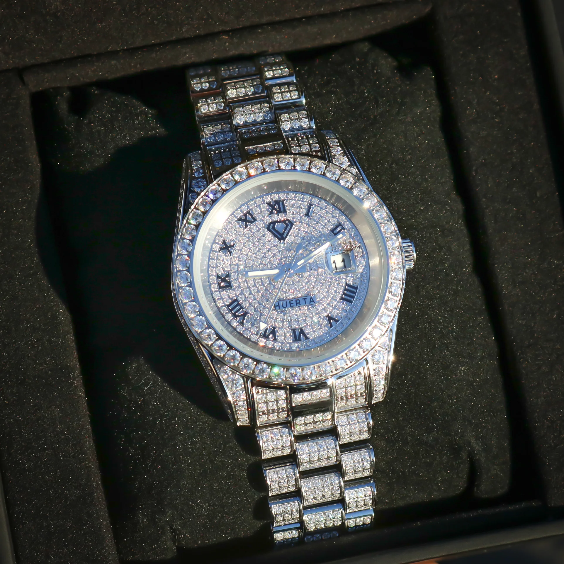 Fully Iced Huerta VVS Moissanite Watch - Premium 316L Stainless - Image 5