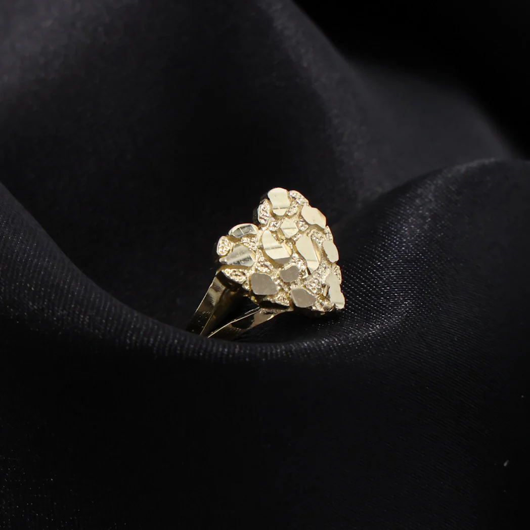 Heart Nugget Ring - 14k Gold - Image 3