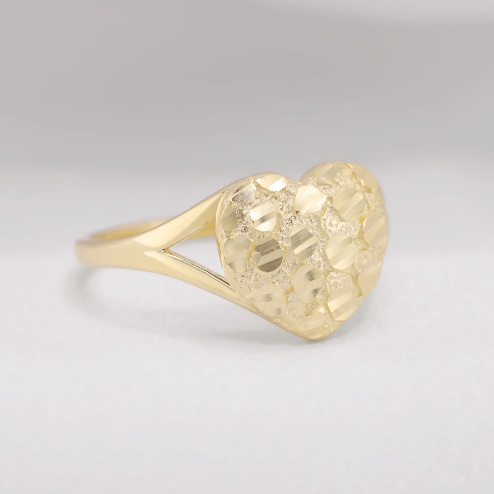 Heart Nugget Ring - Gold over 925 Silver - Image 2