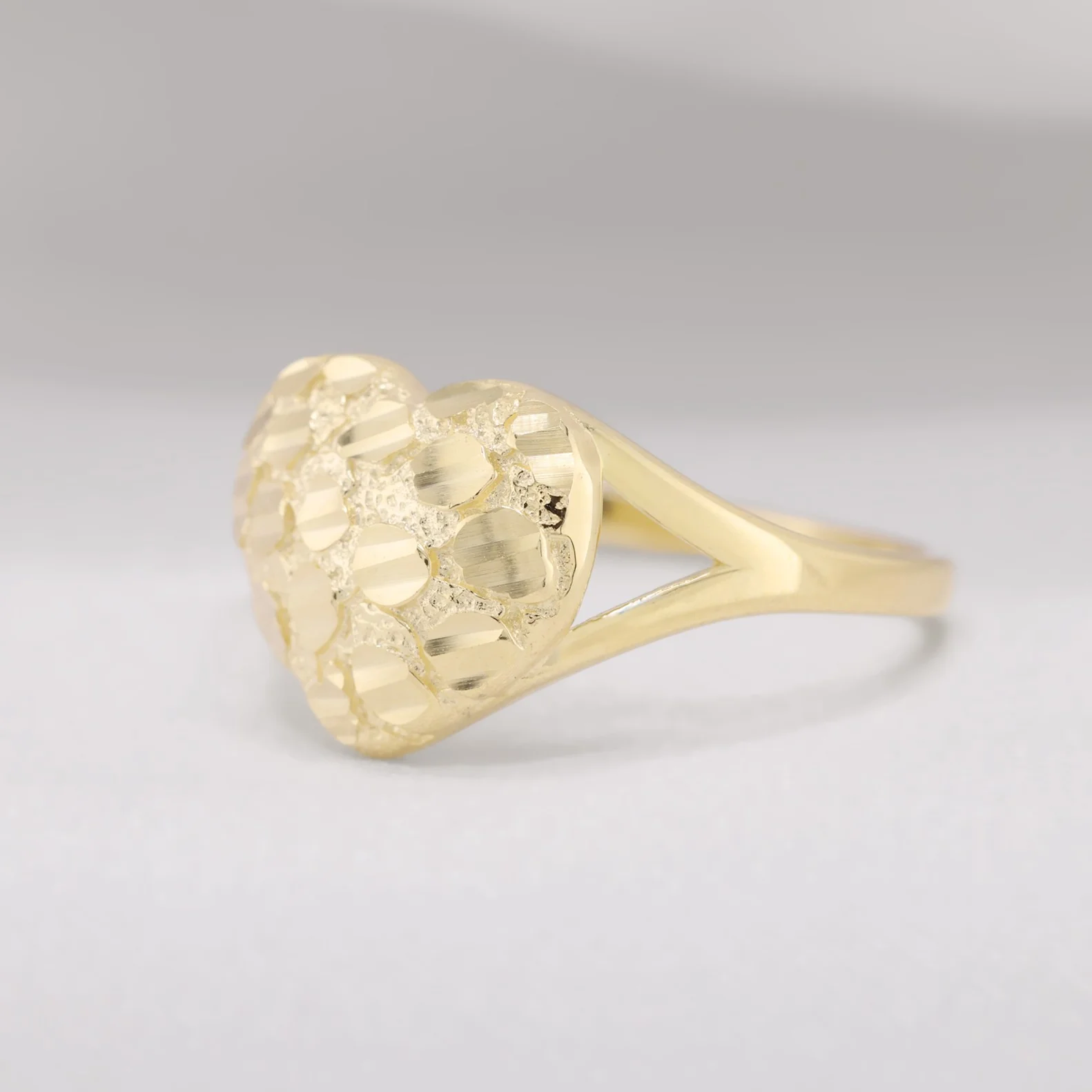 Heart Nugget Ring - Gold over 925 Silver - Image 3