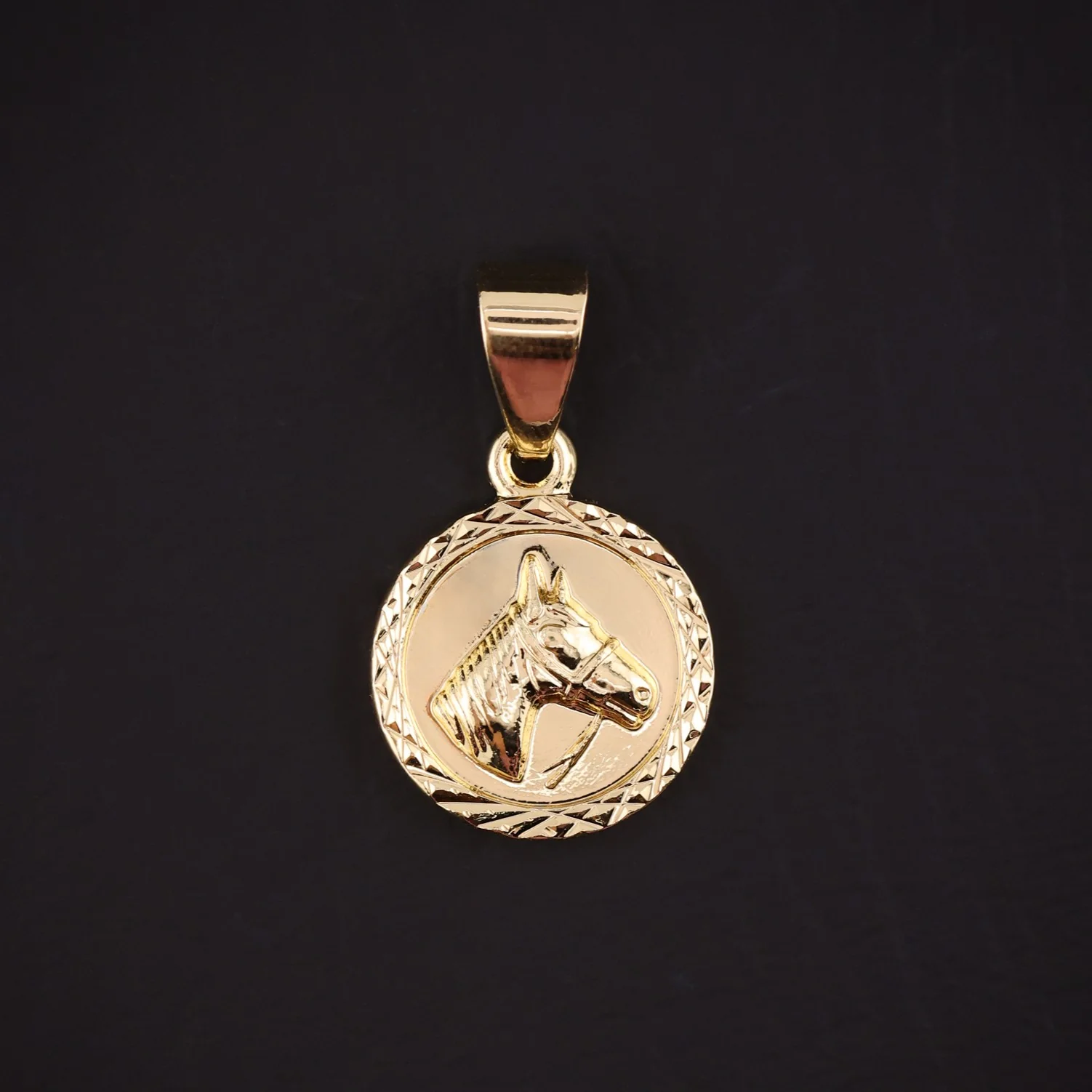 Horse Head Necklace - Gold