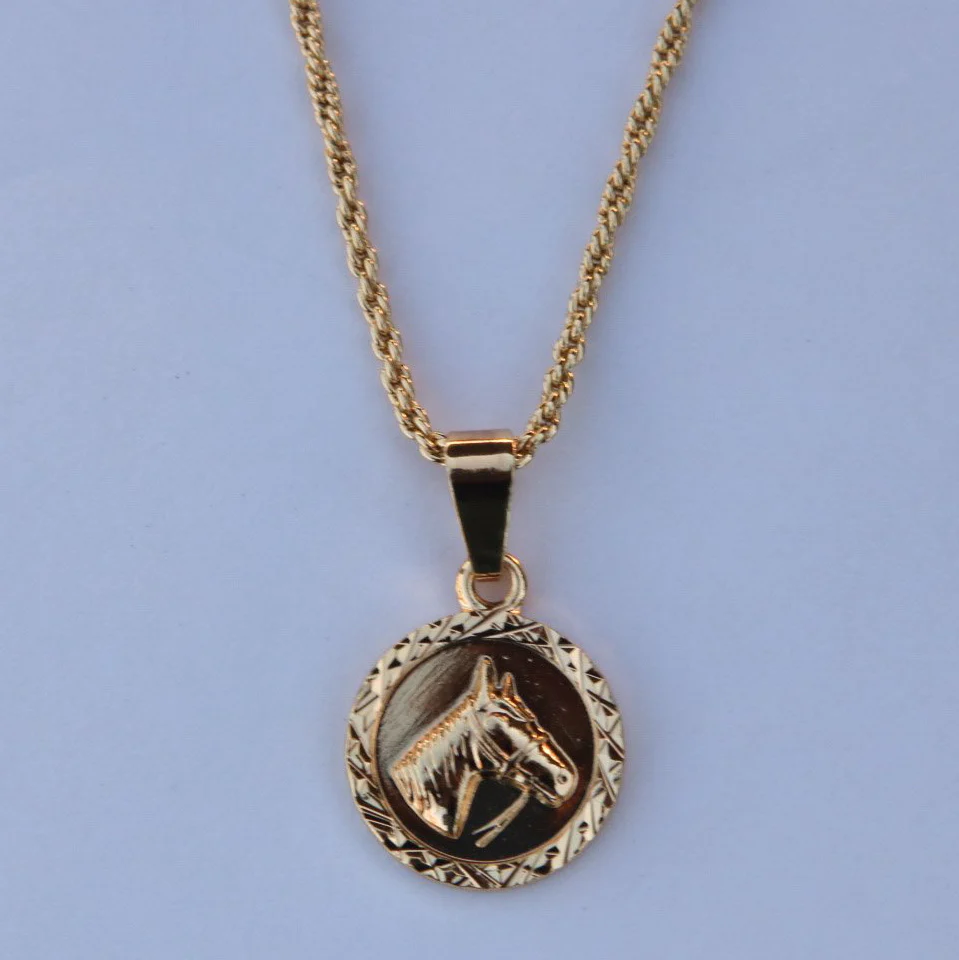 Horse Head Necklace - Gold - Image 2