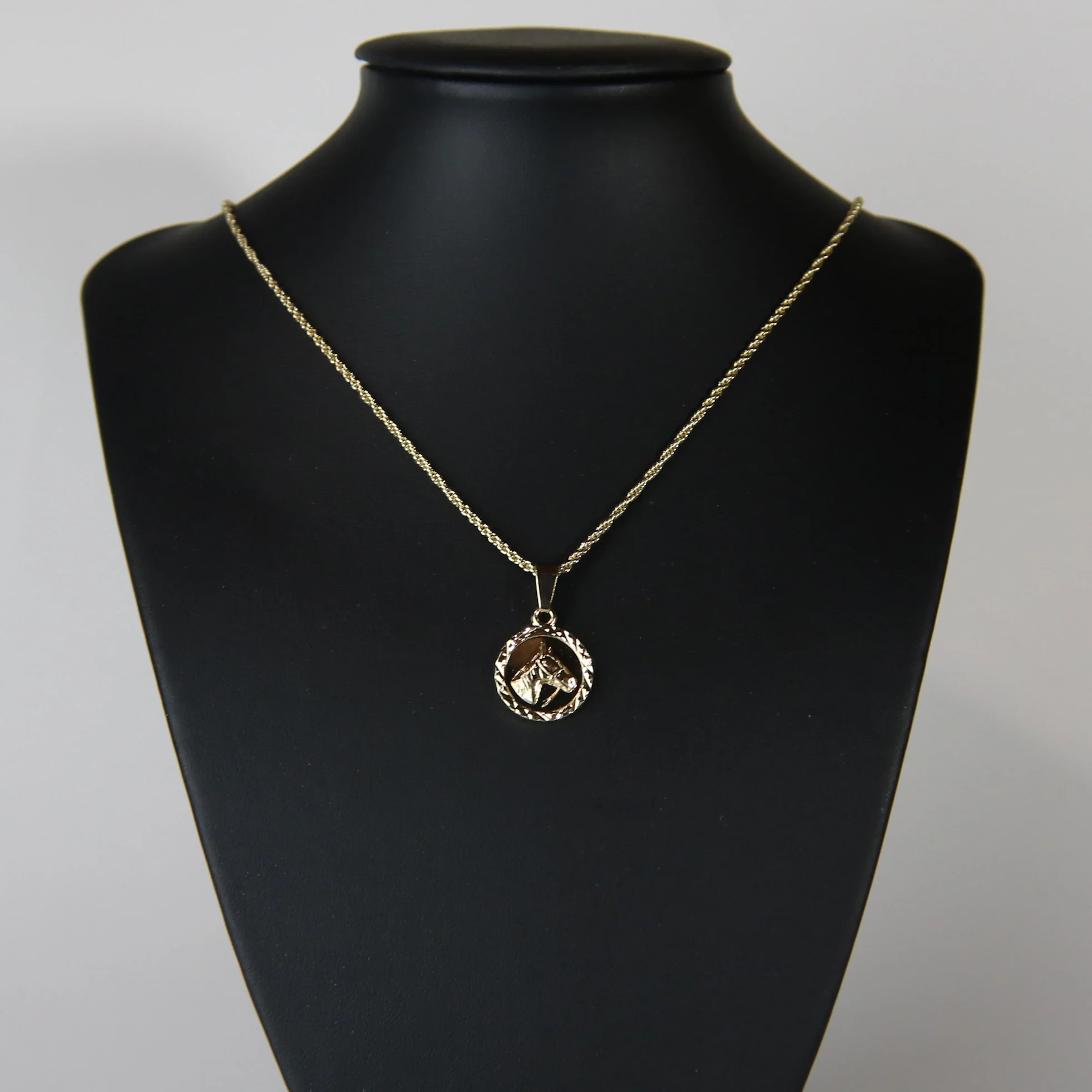 Horse Head Necklace - Gold - Image 4