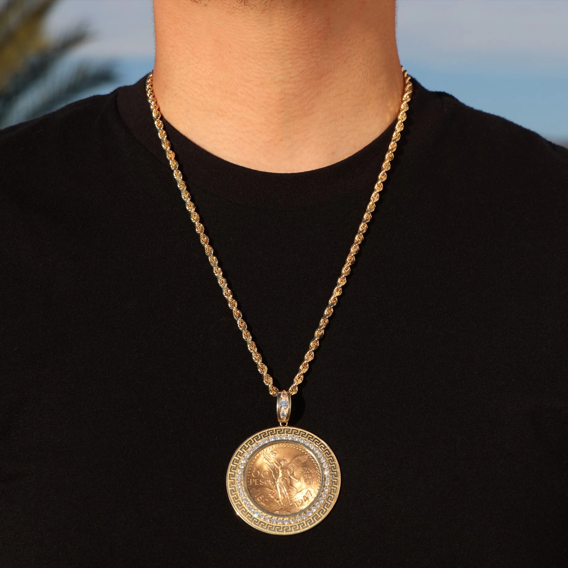 Iced Aztec Bezel Centenario - Original 22k Gold - Image 3