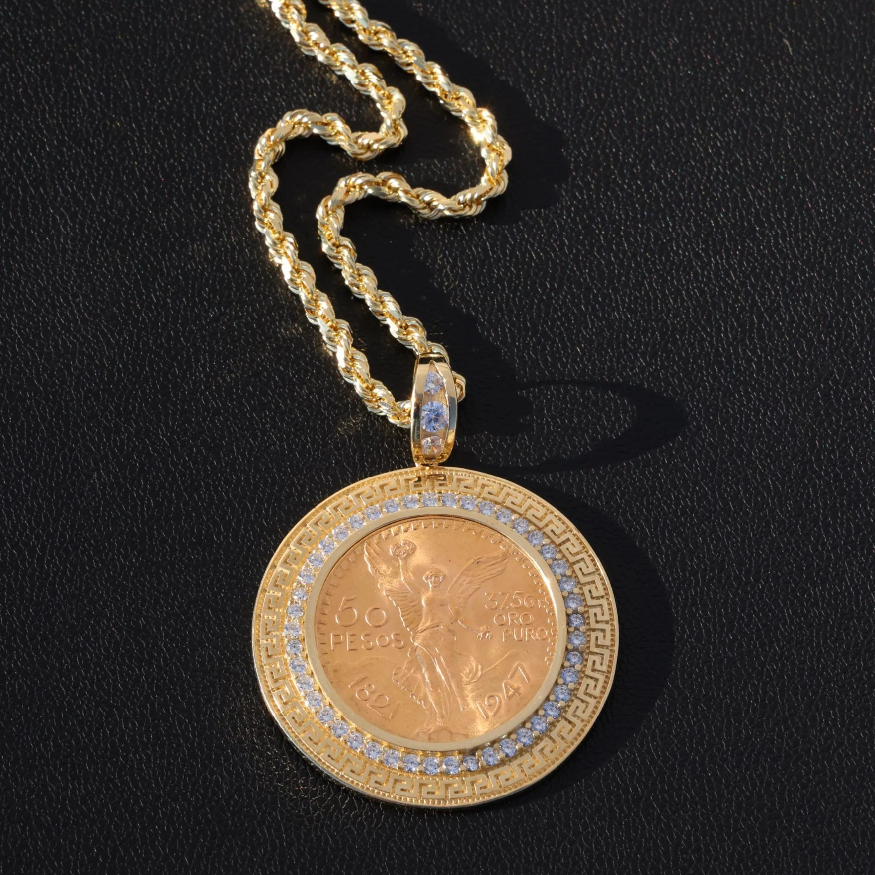 Iced Aztec Bezel Centenario - Original 22k Gold - Image 5