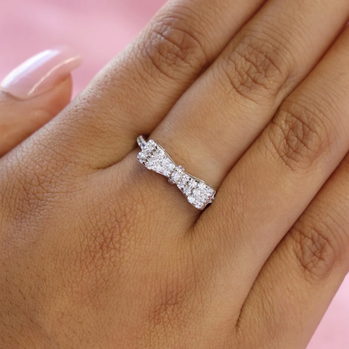 Iced Coquette Ring - 925 Silver - Image 3