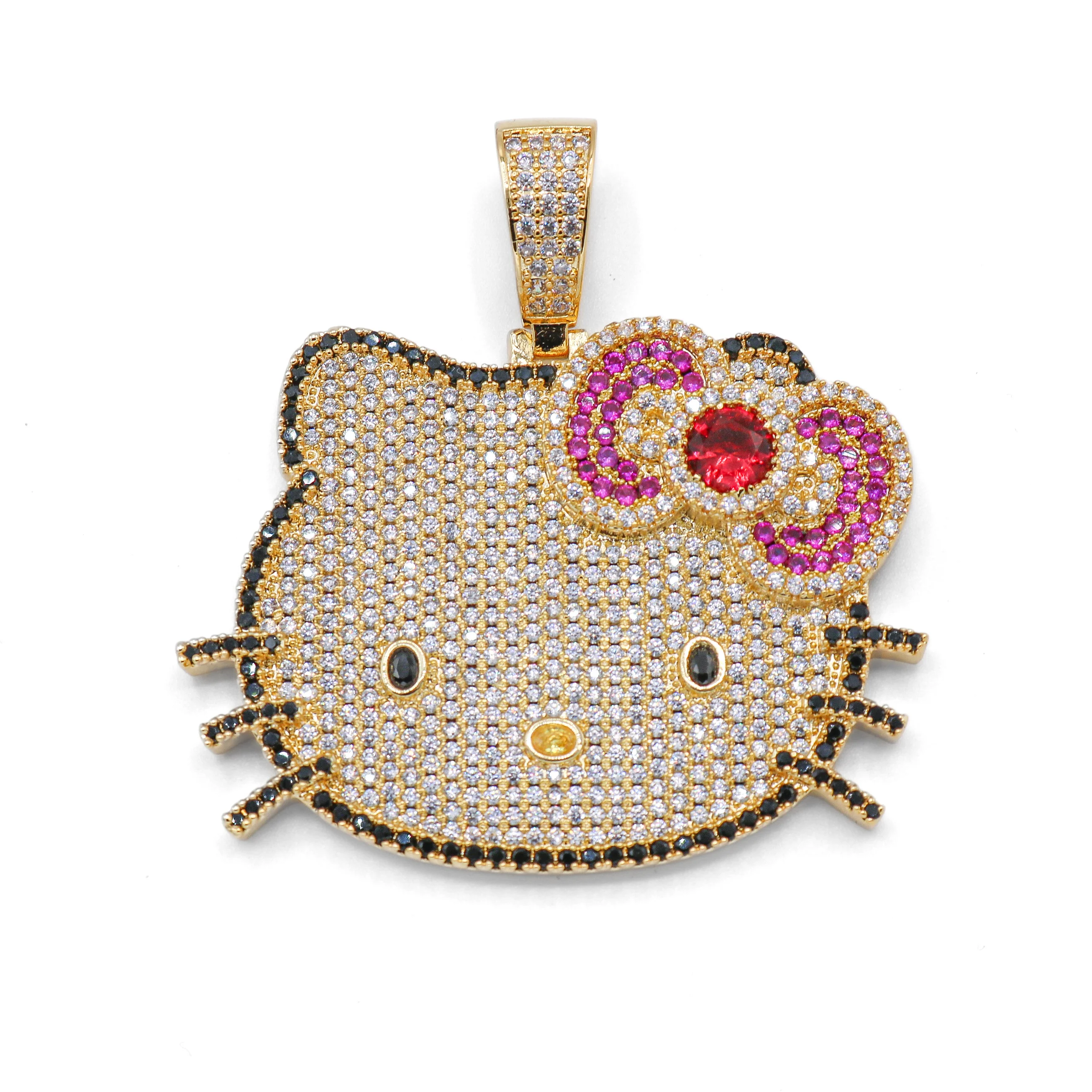 Icy Kitty Pendant - Gold - Image 2