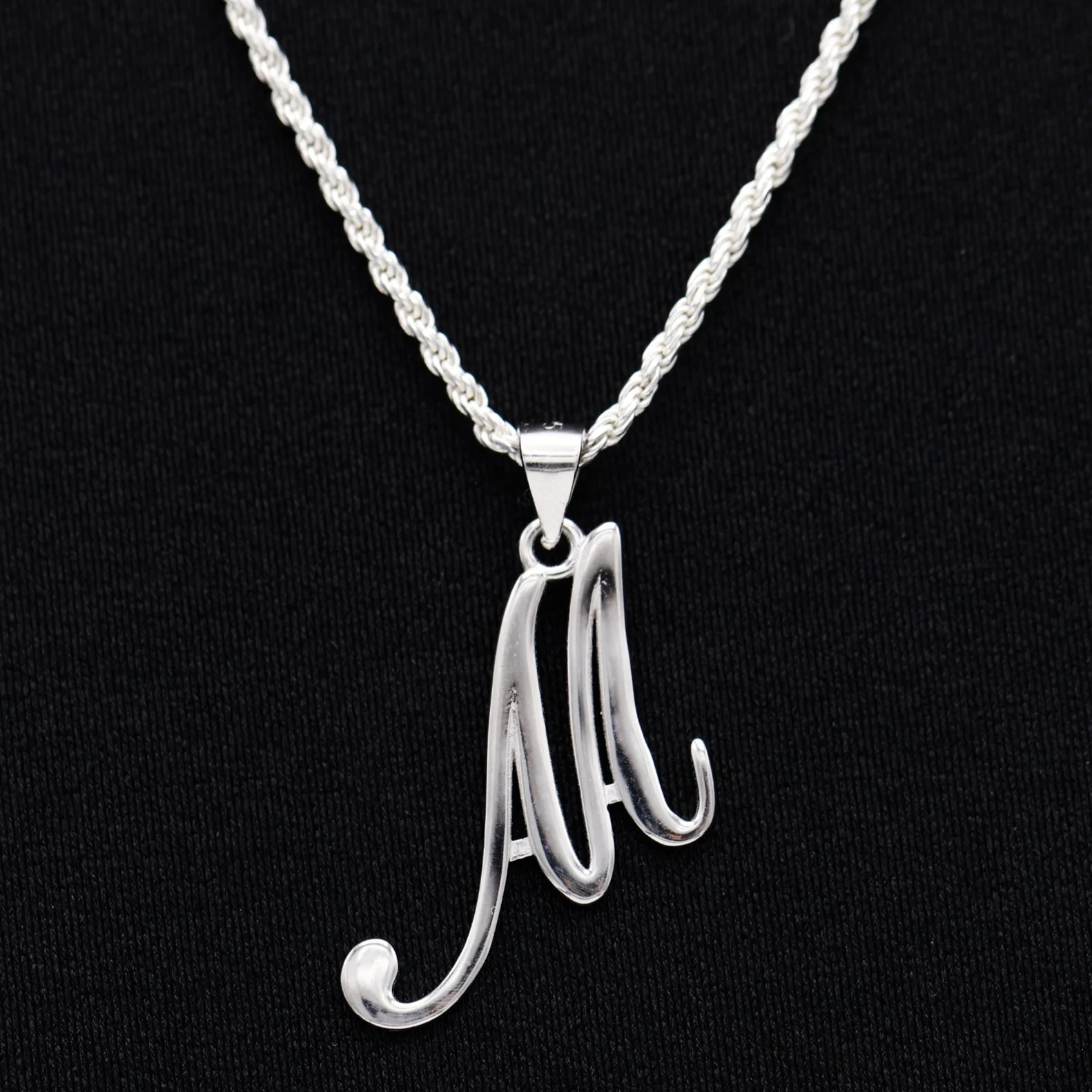 Initial Letter Pendant- 925 Silver - Image 3