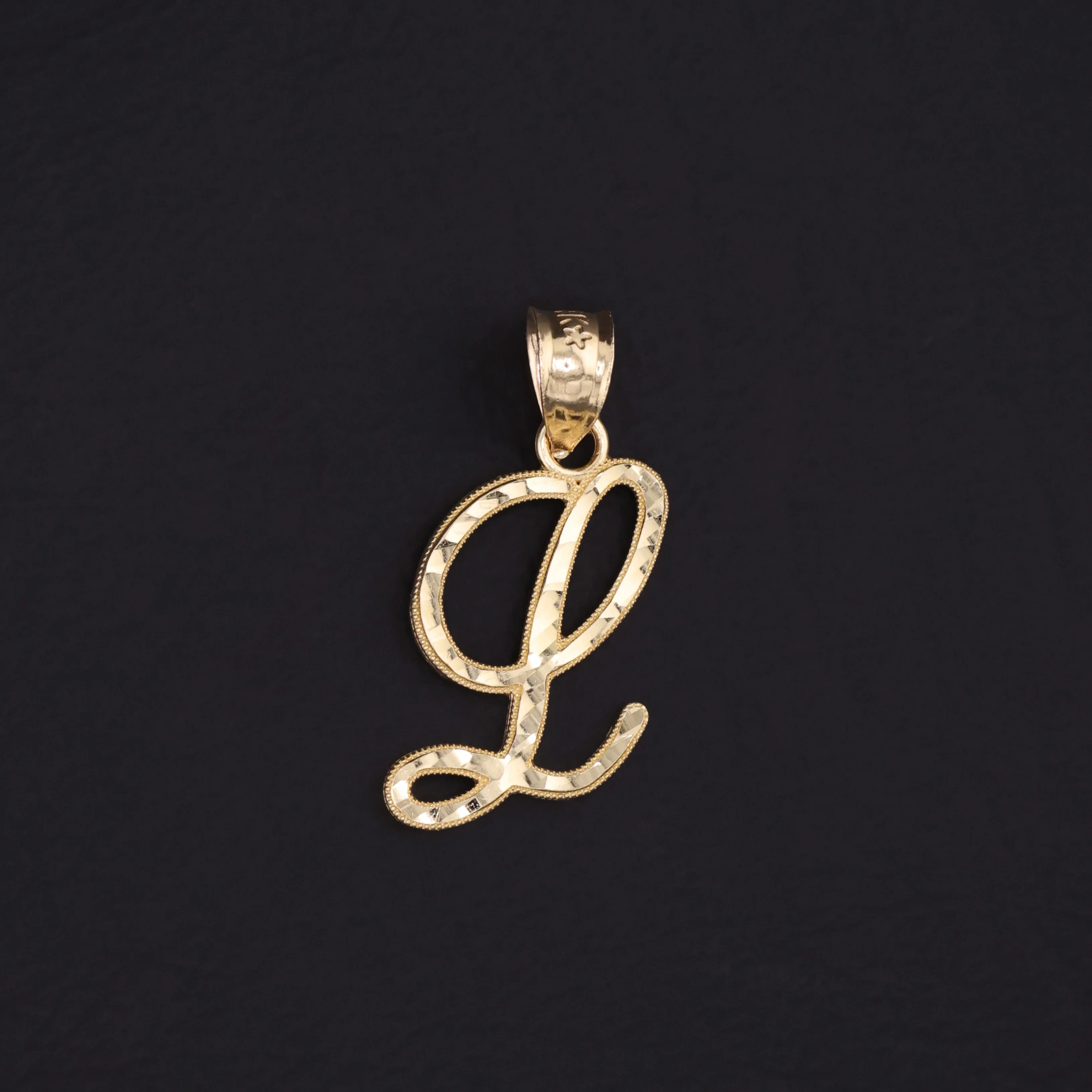 Initial Letter Pendant - 14k Gold - Image 2