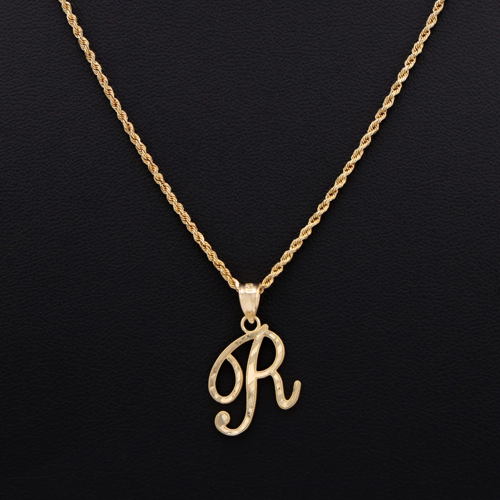 Initial Letter Pendant - 14k Gold - Image 3