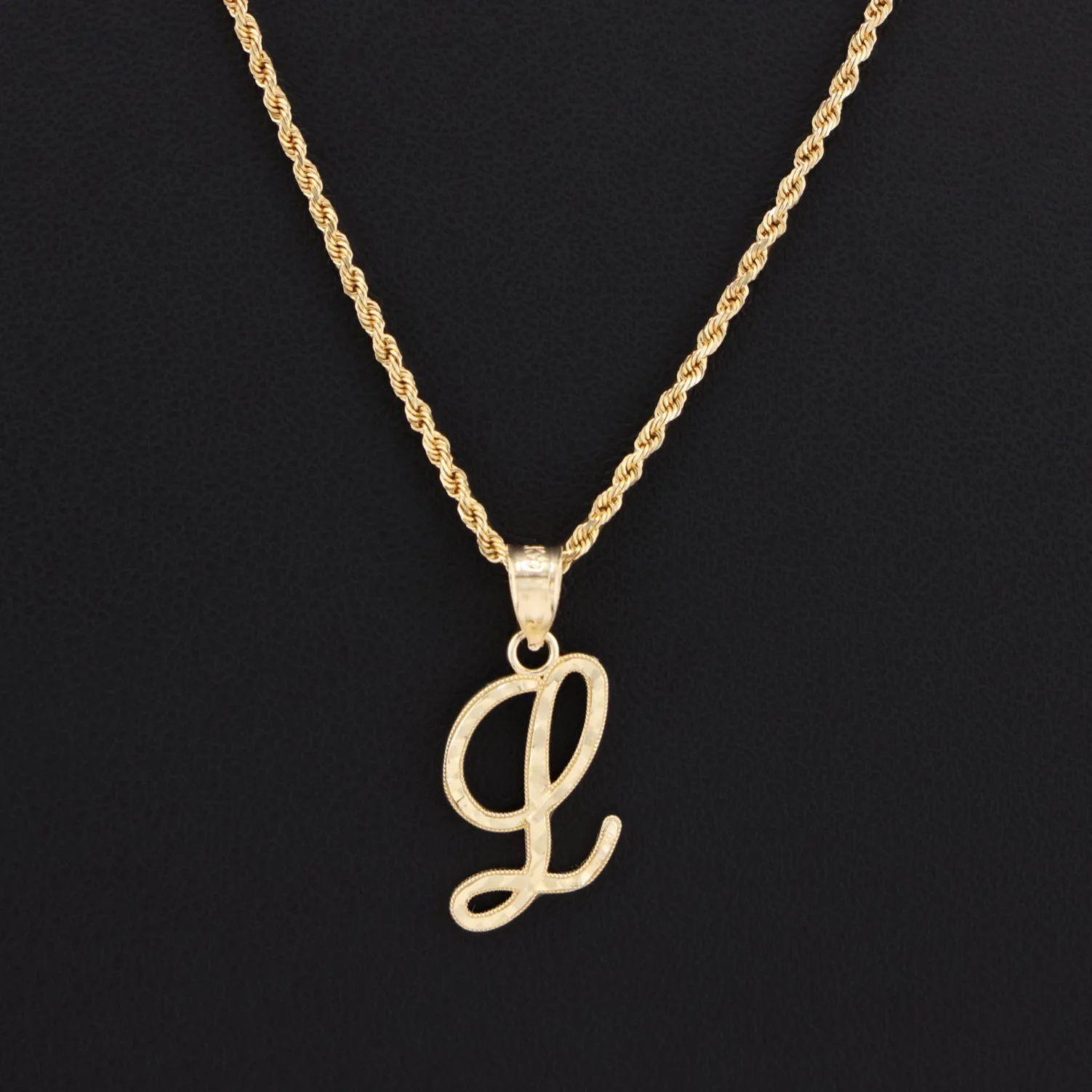 Initial Letter Pendant - 14k Gold - Image 4