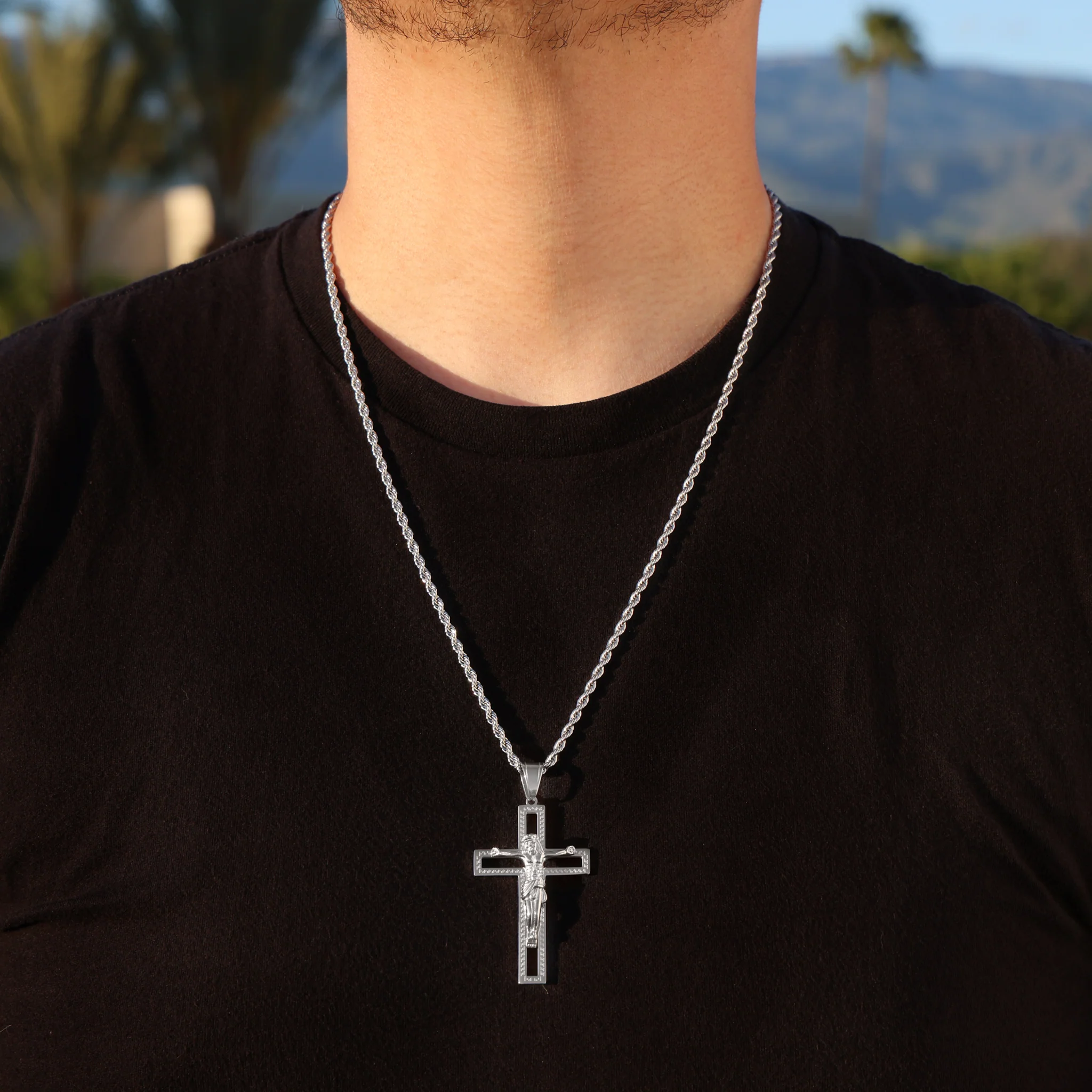 Jesus Crucifix Pendant - Premium 316L Stainless - Image 2