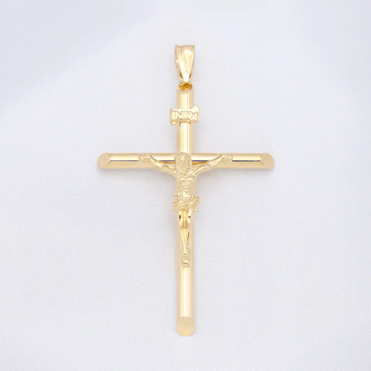 Large Crucifix Pendant - 14k Gold