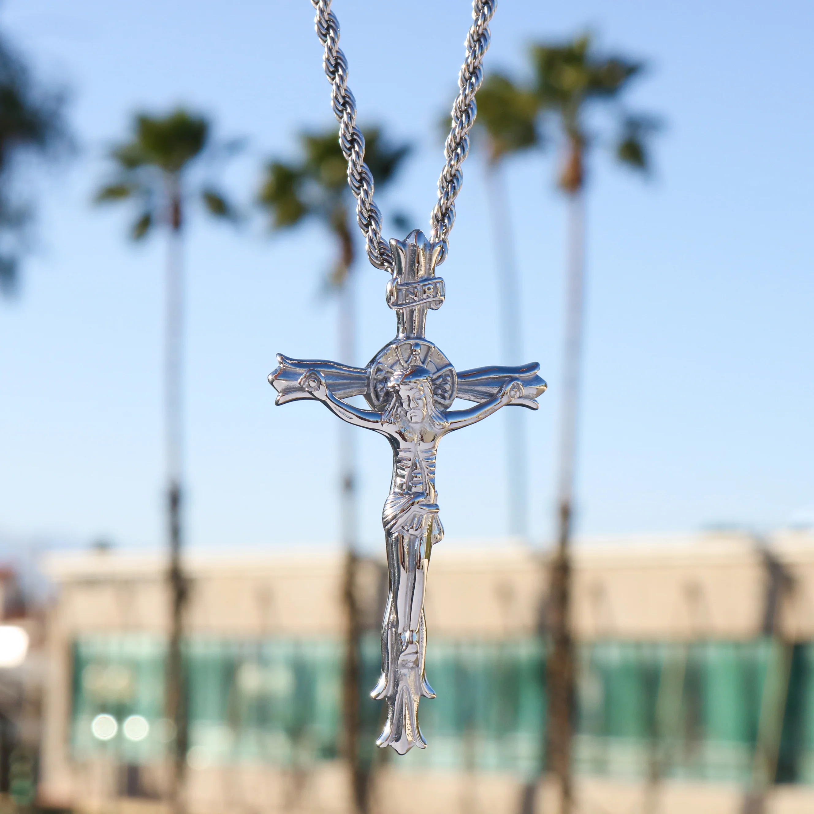 Large Crucifix Pendant - Premium 316L Stainless