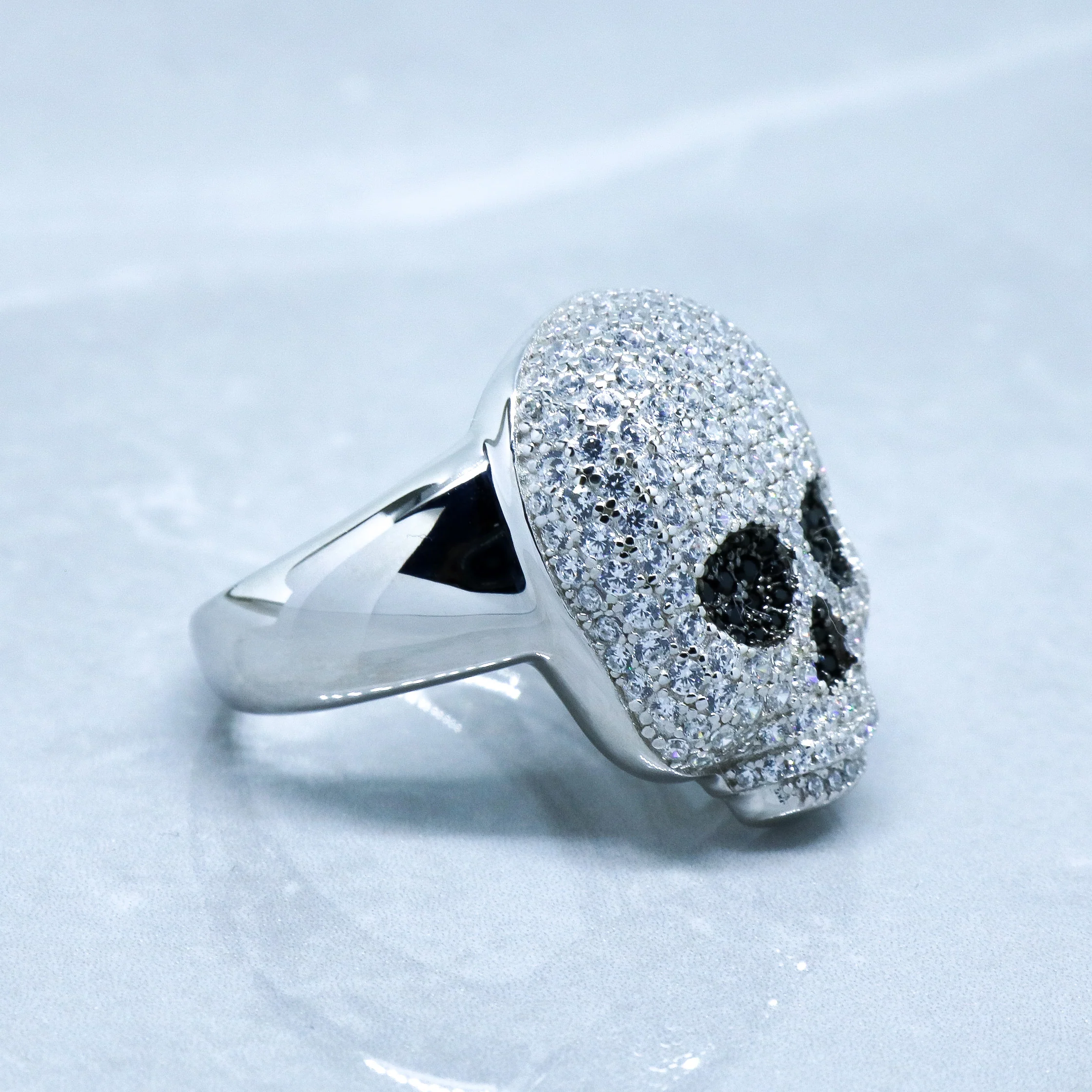 Iced out Skull Ring - 925 Silver - Image 3
