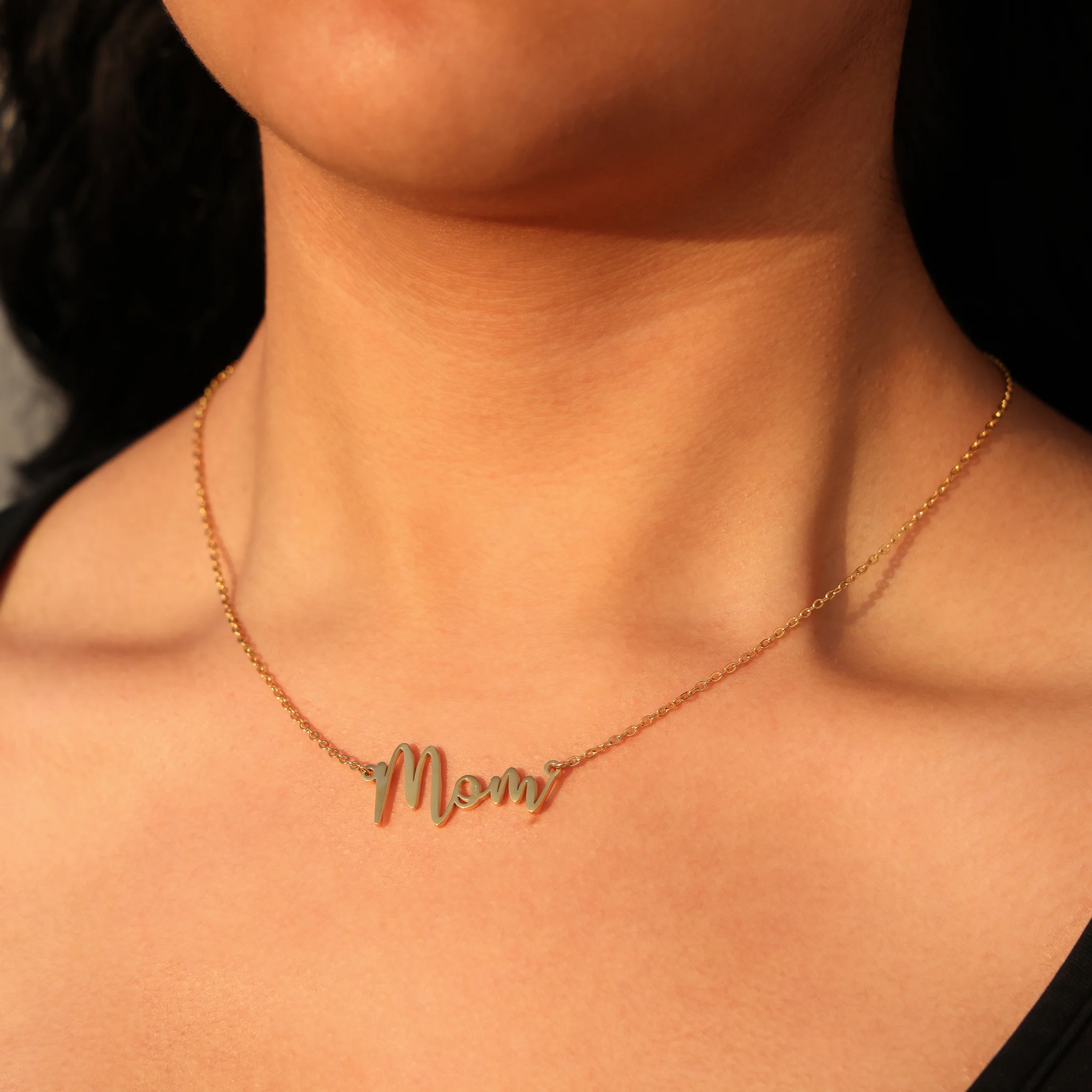 Mom Necklace - Gold - Image 2