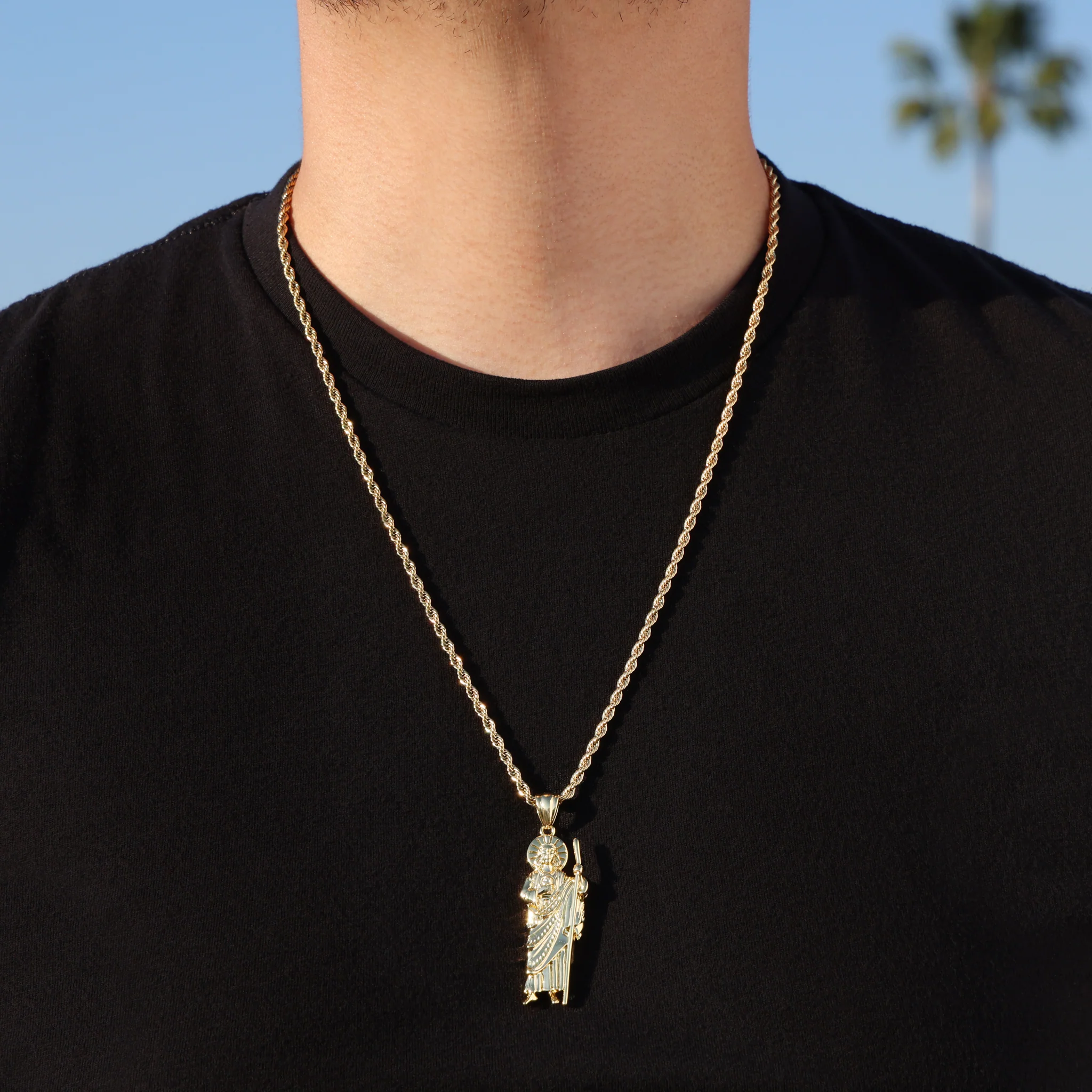 San Judas Pendant - Gold