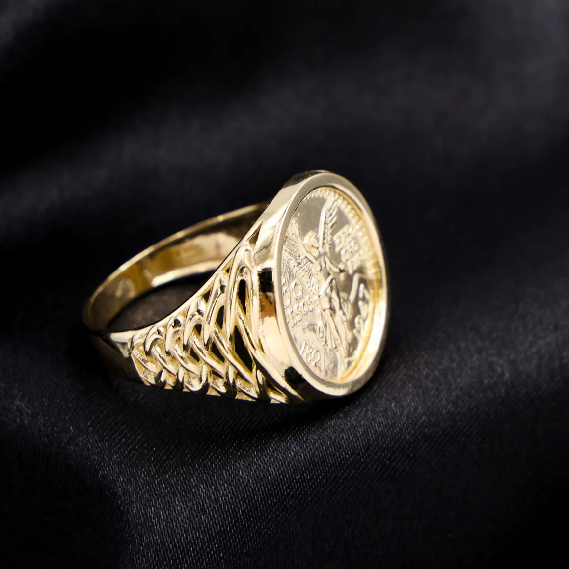 Round Knotted Centenario Ring - 14k Gold - Image 3