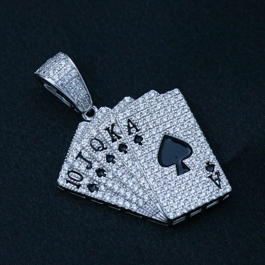 Royal Flush Pendant - 925 Silver - Image 2