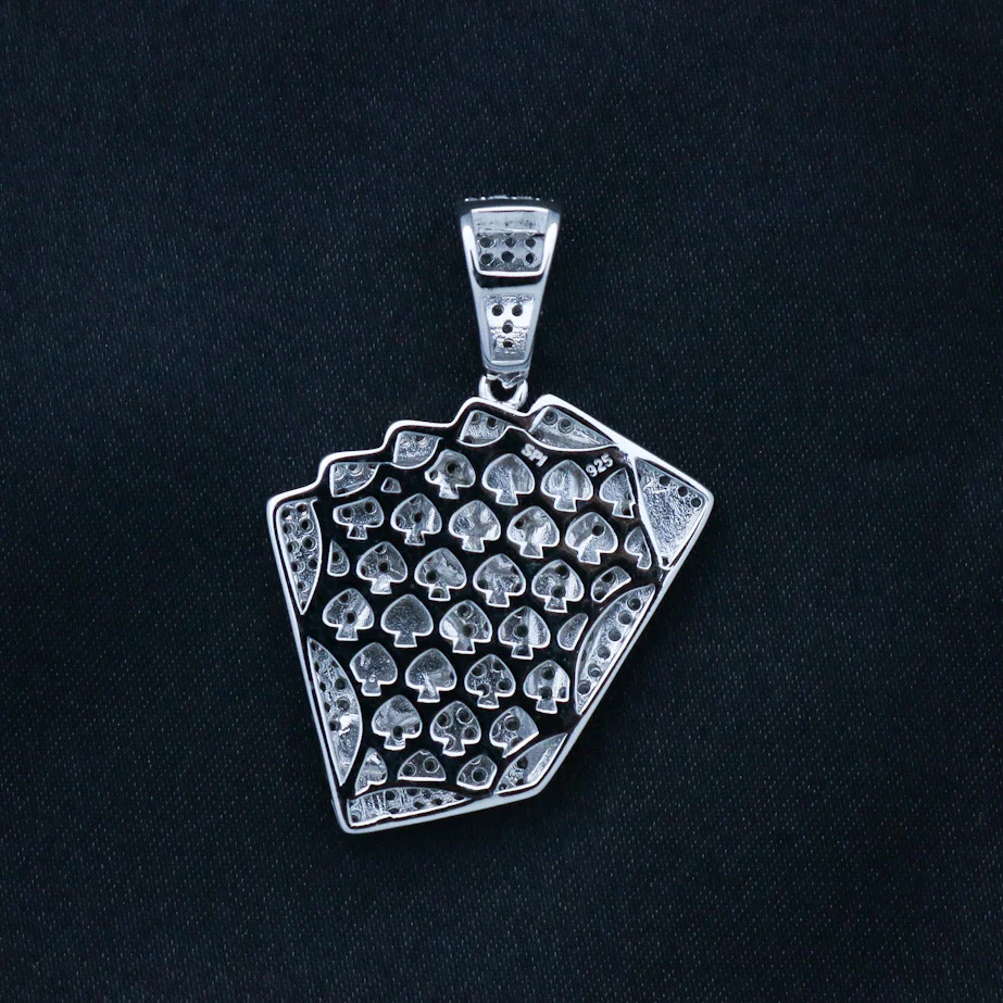 Royal Flush Pendant - 925 Silver - Image 3
