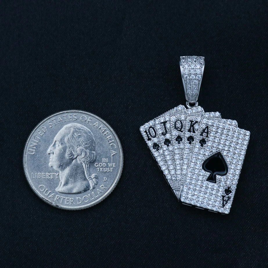 Royal Flush Pendant - 925 Silver - Image 4