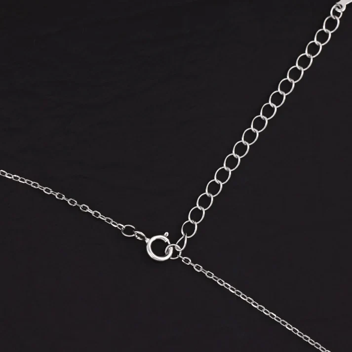 Small Heart CZ Necklace - 925 Silver - Image 2